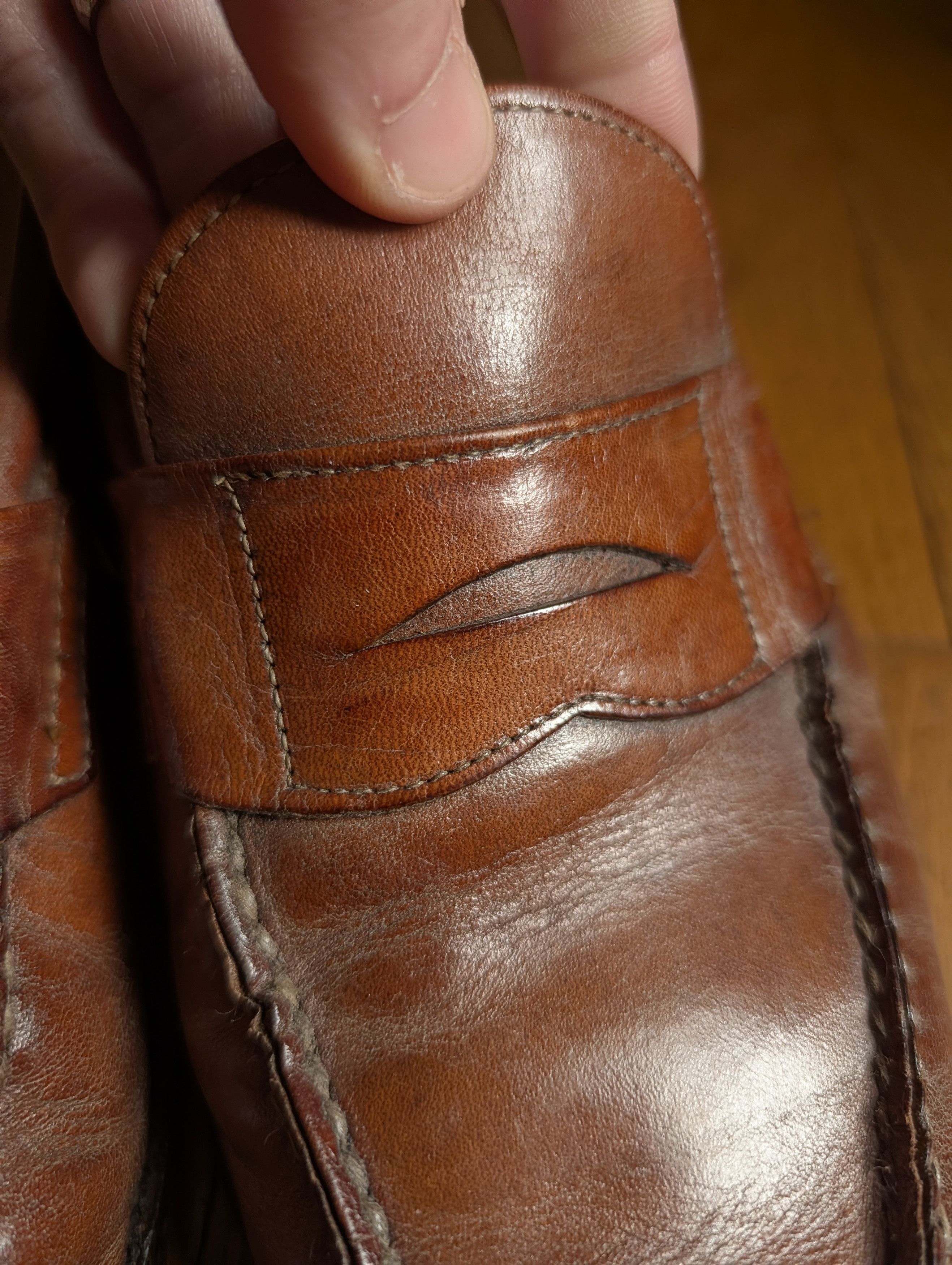 Mezlan Brown leather "Florence" brogues Spain mens 10 Size US 10 / EU 43 - 4 Thumbnail