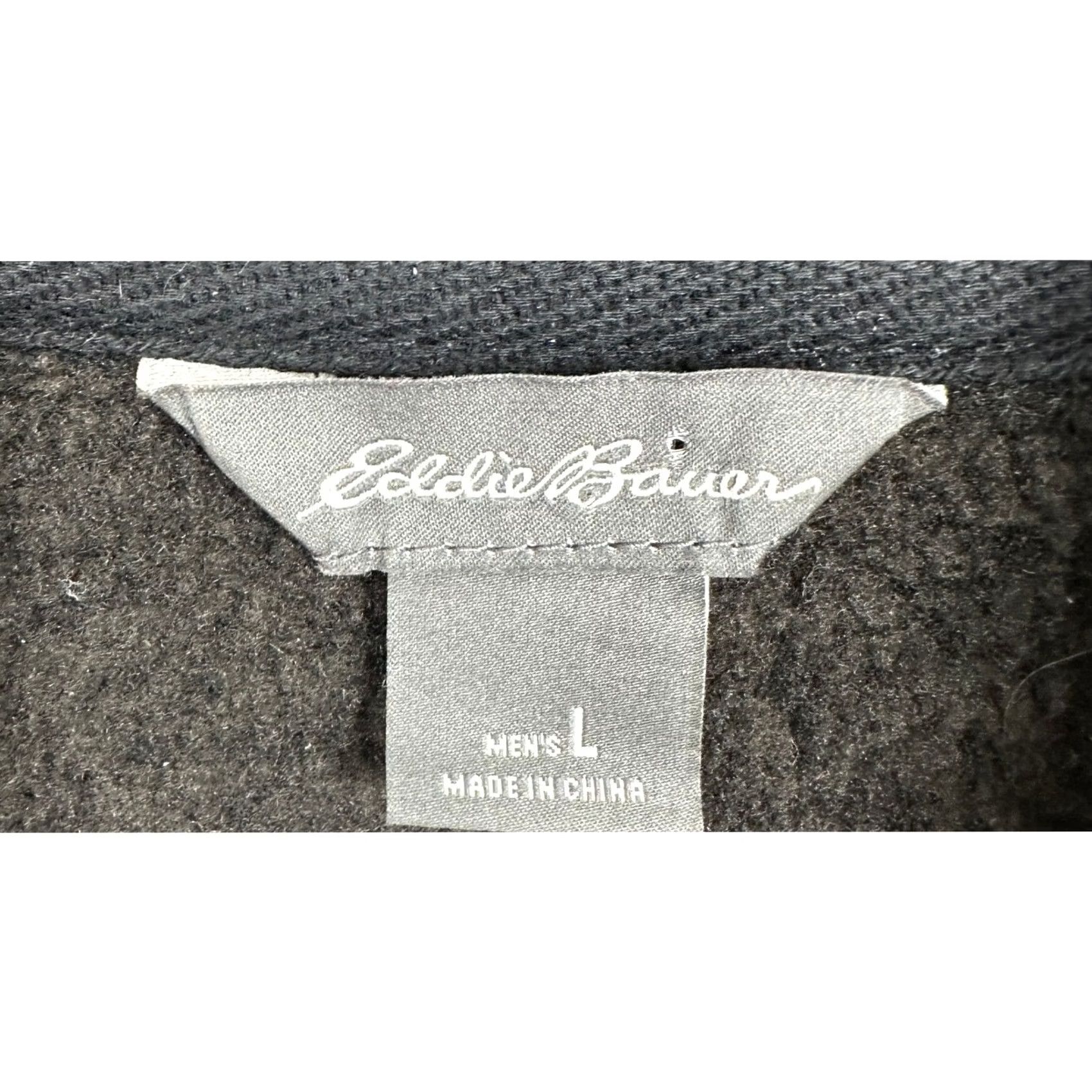 Eddie Bauer Eddie Bauer Fleece Sweater Mens L Black Quarter Zip Pullover Mock Neck Logo Size US L / EU 52-54 / 3 - 4 Thumbnail