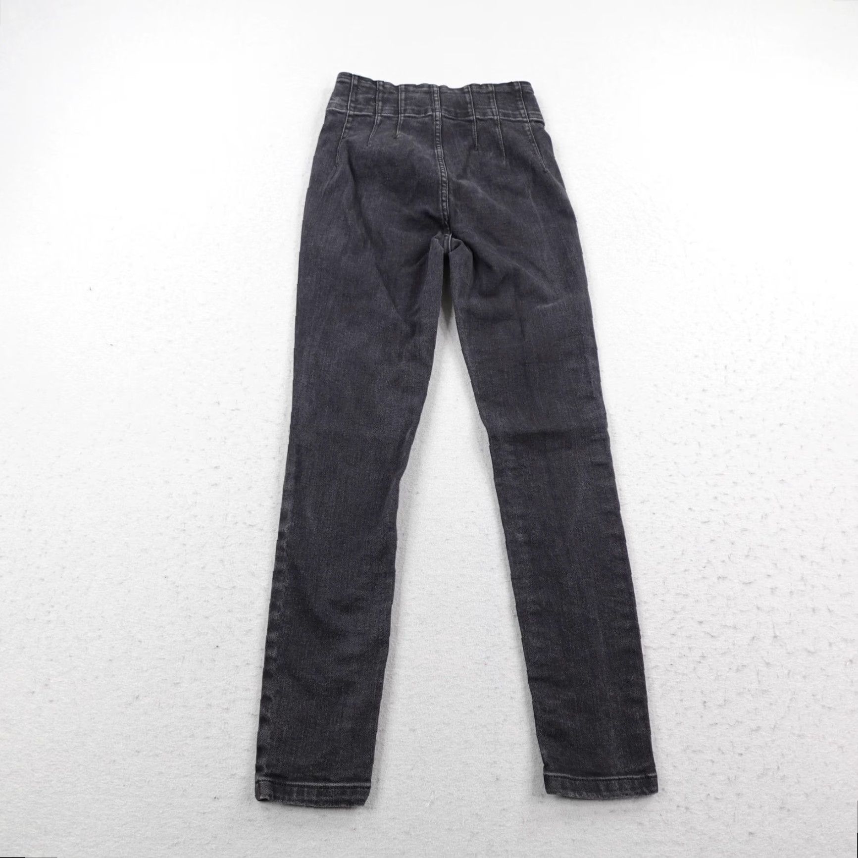 Vintage Free People Jeans Women 28 Black High Rise Jayde Skinny We The Free Dark Shadows Size 28" / US 6 / IT 42 - 4 Thumbnail