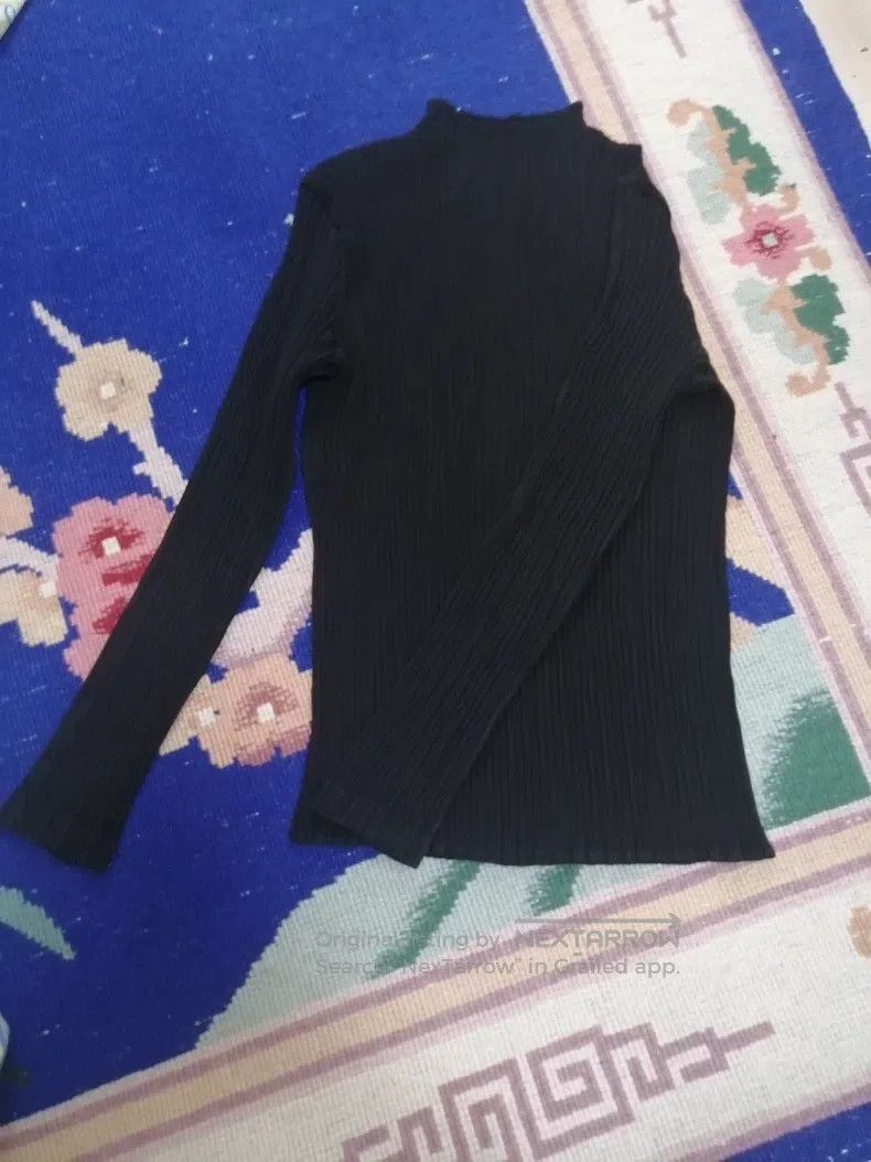 Issey Miyake Issey Miyake Black Stand Collar Top Size M / US 6-8 / IT 42-44 - 1 Thumbnail