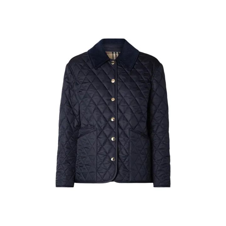 Burberry Burberry Blue Quilted Long Sleeve Jacket 0079 Size M / US 6-8 / IT 42-44 - 1 Thumbnail