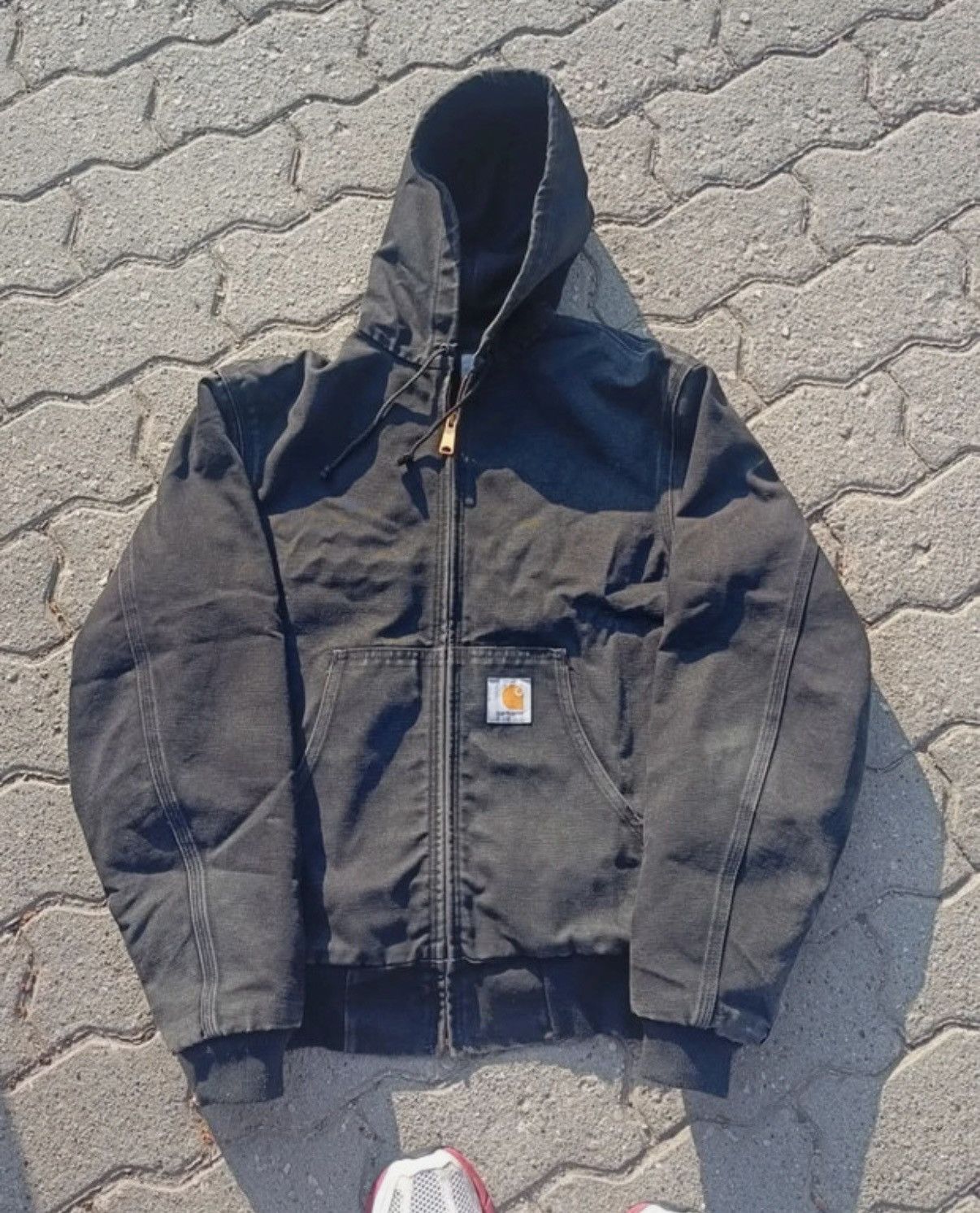 Carhartt Vintage 90s carhartt jr105 active jacket wash black Size US S / EU 44-46 / 1 - 2 Thumbnail