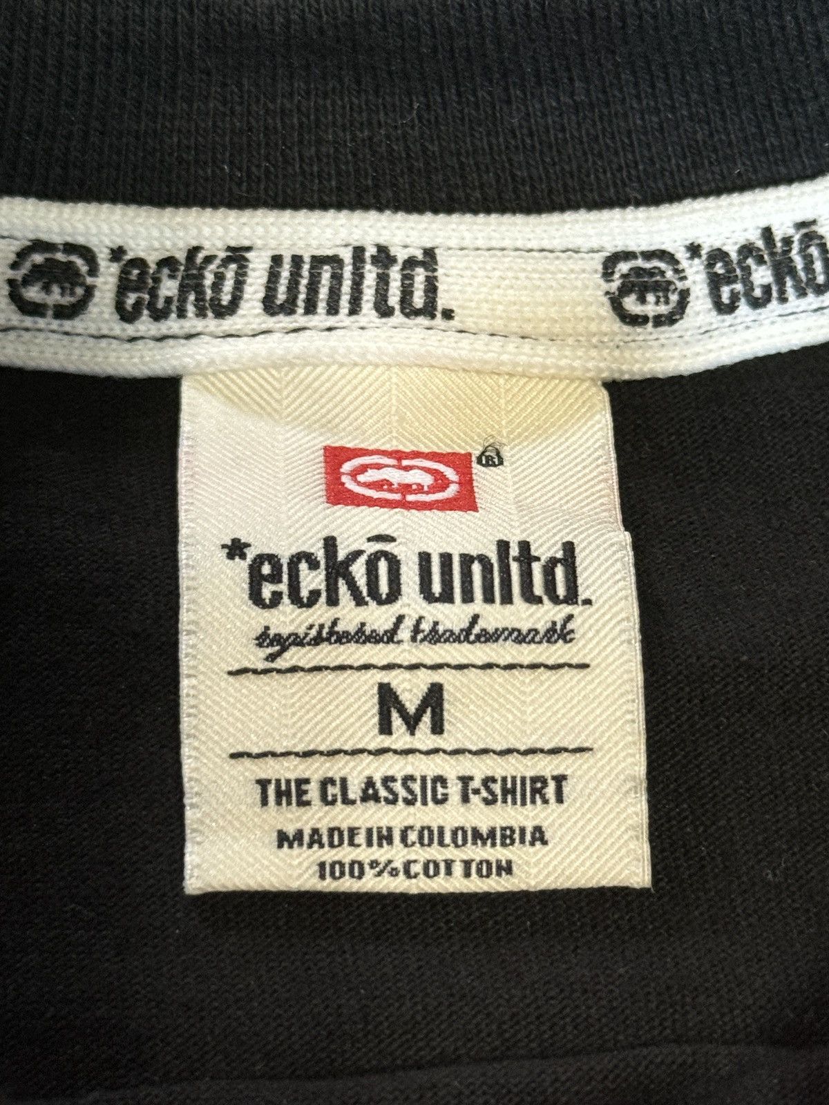 Ecko Unltd. × Vintage Y2K Ecko Unltd Hip Hop Graphitti Baggy Medium Black T Shirt Size US M / EU 48-50 / 2 - 3 Thumbnail