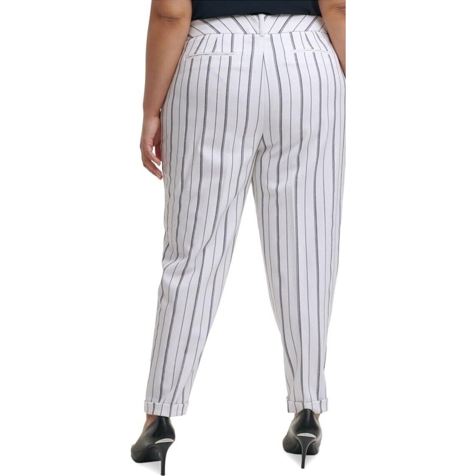 Calvin Klein Calvin Klein Striped Slim Leg Dress Pants Trousers Size 8 Size 30" / US 8 / IT 44 - 2 Thumbnail