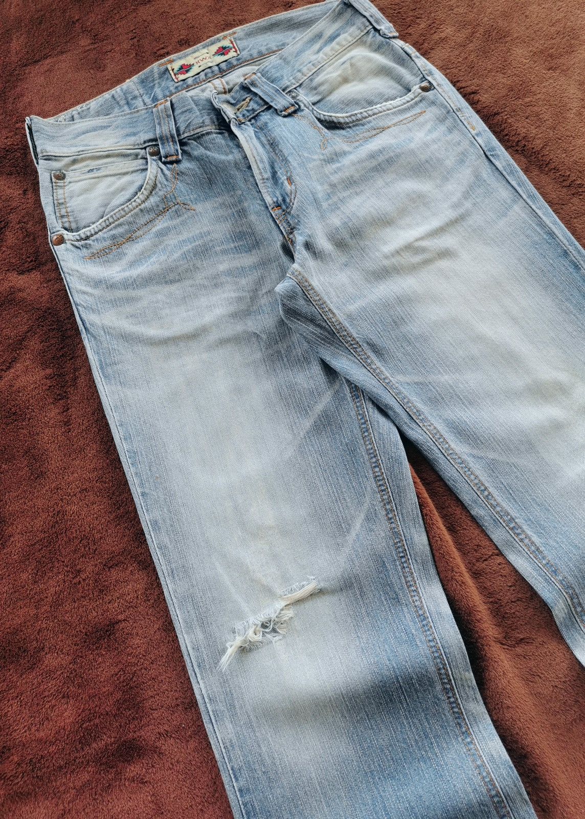 Edwin Edwin Bootcut Distressed Denim Jeans Size US 30 / EU 46 - 3 Thumbnail