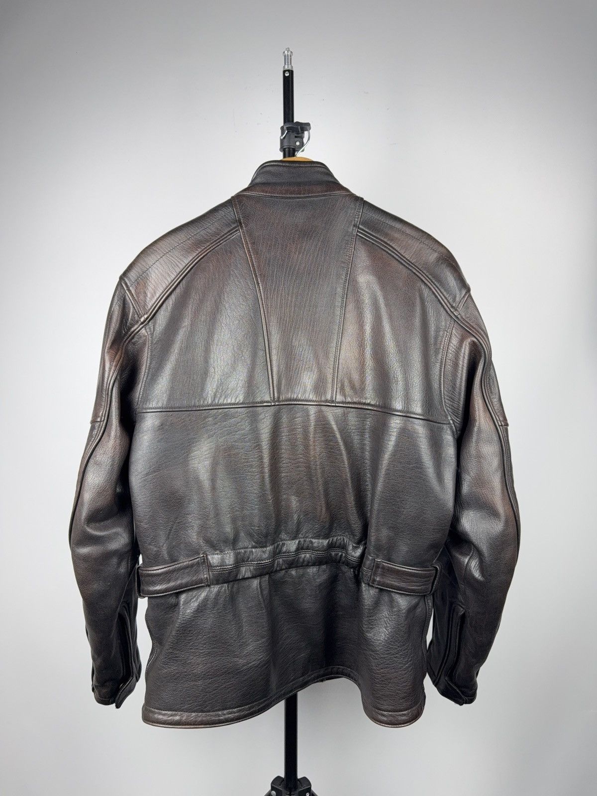 Genuine Leather 90s AJS Biker Moto Leather Motorcycle Jacket Armor Size 50 Size US M / EU 48-50 / 2 - 10 Thumbnail