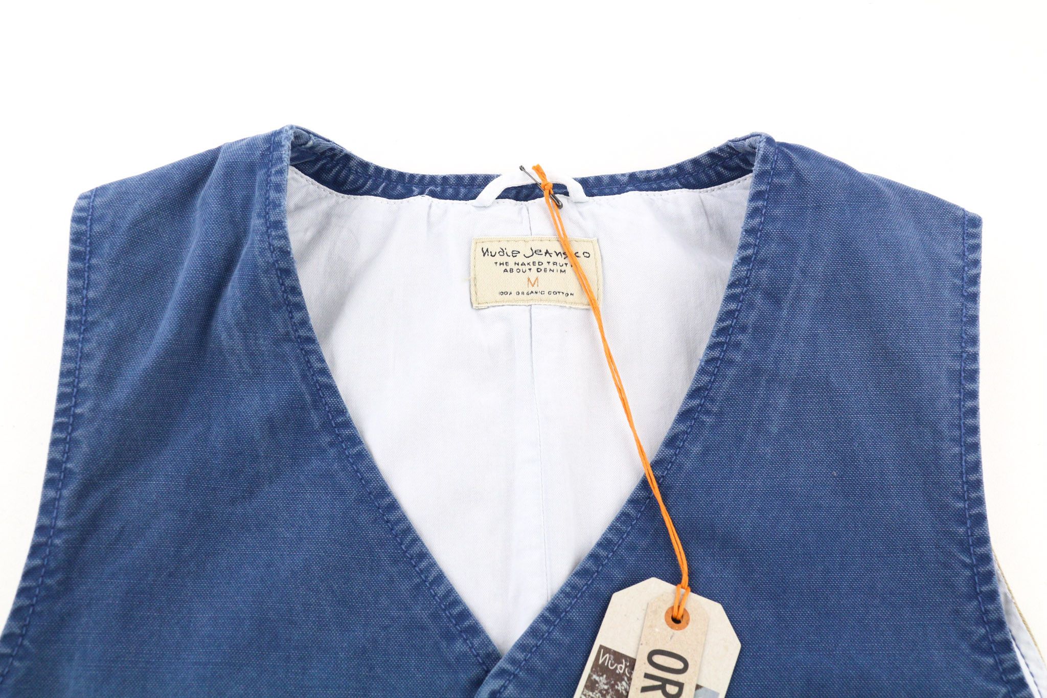Nudie Jeans GUSTAV M Oden Blue Organic Vest 80717 Size US M / EU 48-50 / 2 - 4 Thumbnail