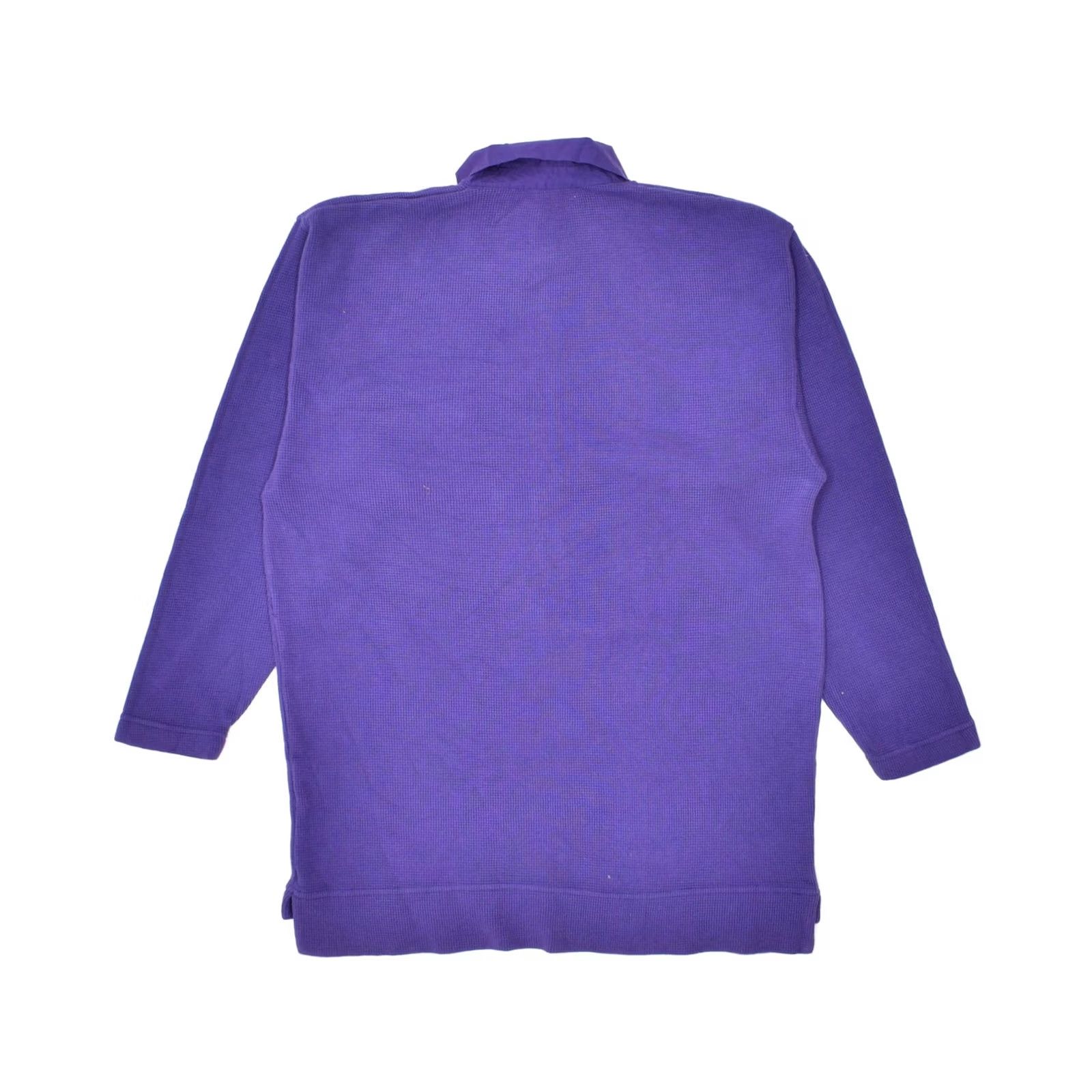 Vintage VINTAGE 0XX0 Mens Polo Neck Jumper Sweater Small Purple Cotton Size US S / EU 44-46 / 1 - 2 Thumbnail