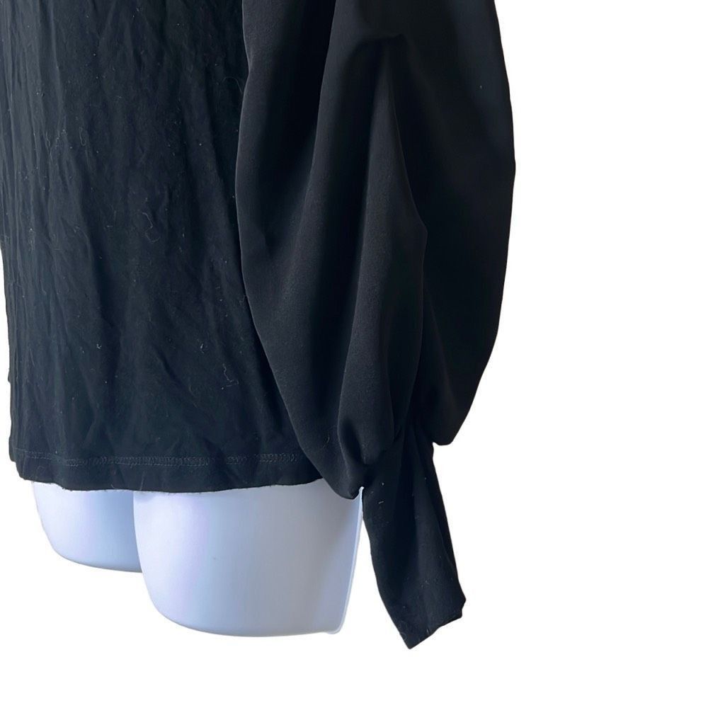 Other Patrizia Luca Womens Size Small Pullover Top Black Long Puff Size S / US 4 / IT 40 - 5 Thumbnail