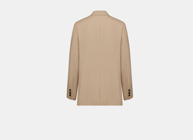 Dior o1w1db11225 451V18 Blazer in Beige Size S / US 4 / IT 40 - 2 Thumbnail