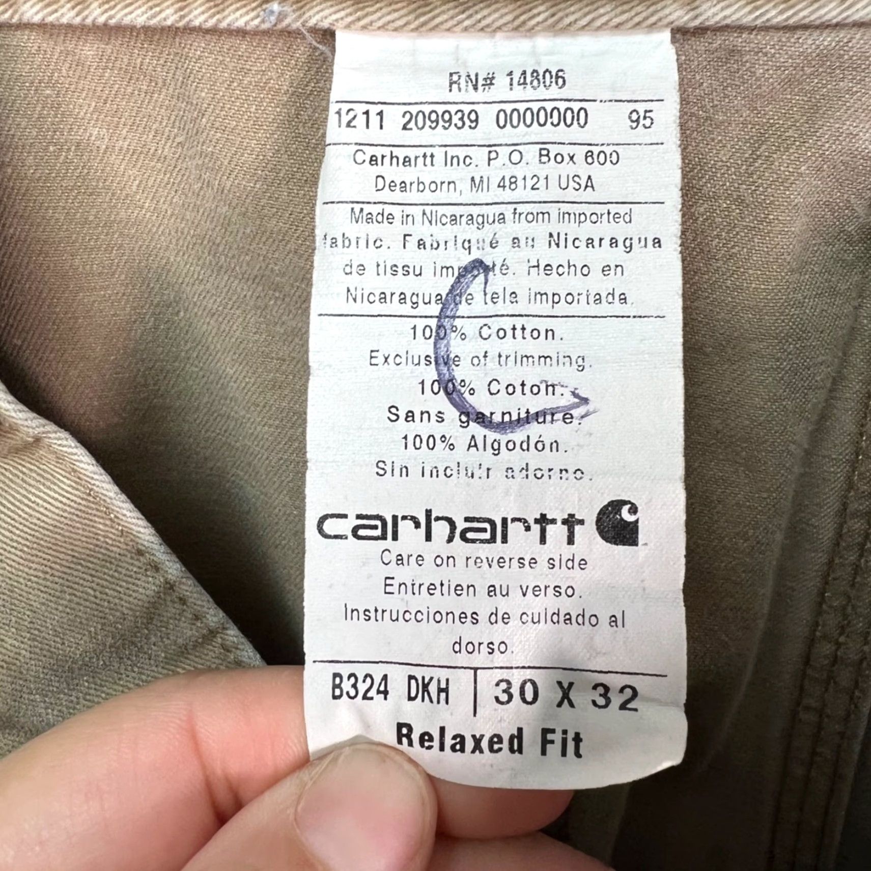 Carhartt Carhartt Mens Pants Khakis 30 x 31 Relaxed Fit Cotton Beige Workwear 5-Pocket Mens Pants Straight Leg Vintage No N/A Size US 30 / EU 46 - 3 Thumbnail