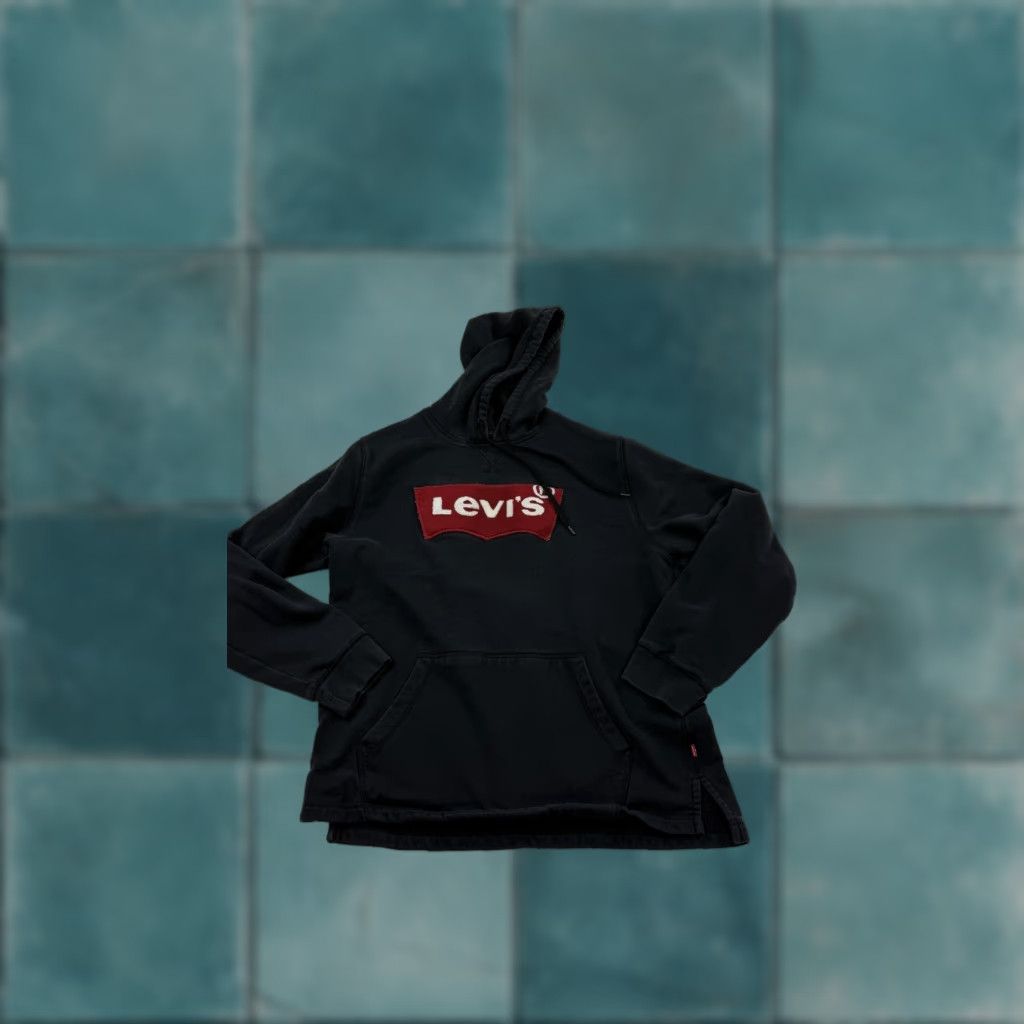 Levi's Levi's Hoodie Mens Large Black Red Logo Pullover Sweatshirt Fleece Pocket Casual Size US L / EU 52-54 / 3 - 1 Thumbnail