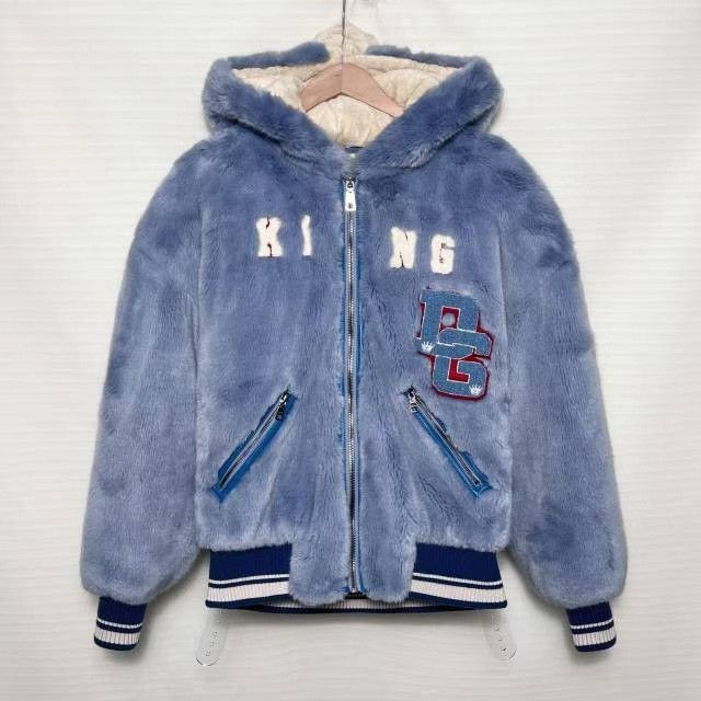 Dolce & Gabbana Dolce & Gabbana Blue Bear Eco Fur Coat Size US S / EU 44-46 / 1 - 1 Thumbnail