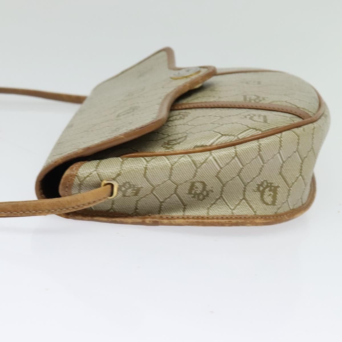 Dior DIOR Honeycomb Canvas Shoulder Bag Pvc Beige Gold Size ONE SIZE - 4 Thumbnail