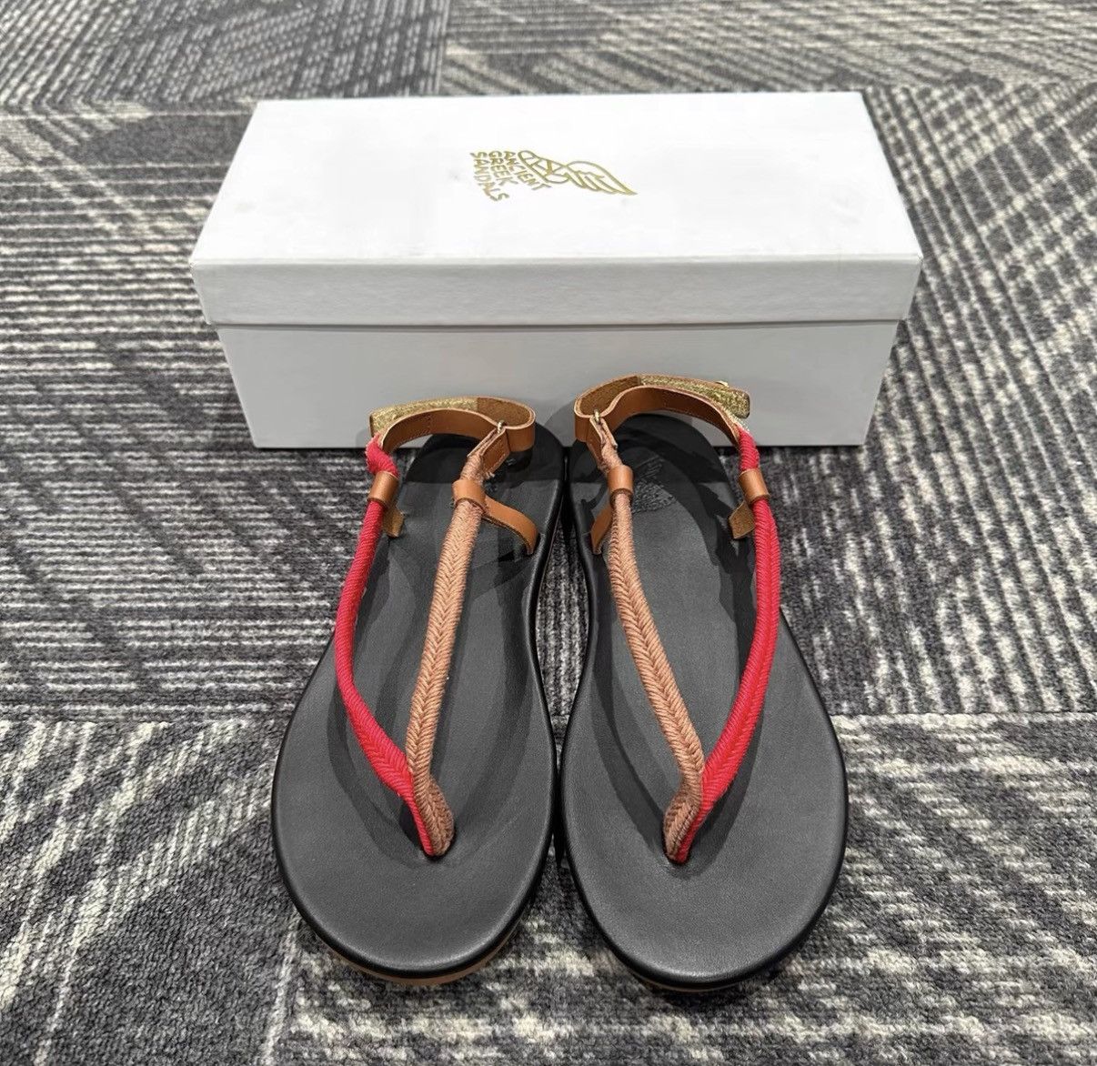 Ancient Greek Sandals ANCIENT GREEK SANDALS Open-toe Buckle Strap Sandals J42 Size US 7 / IT 37 - 2 Thumbnail