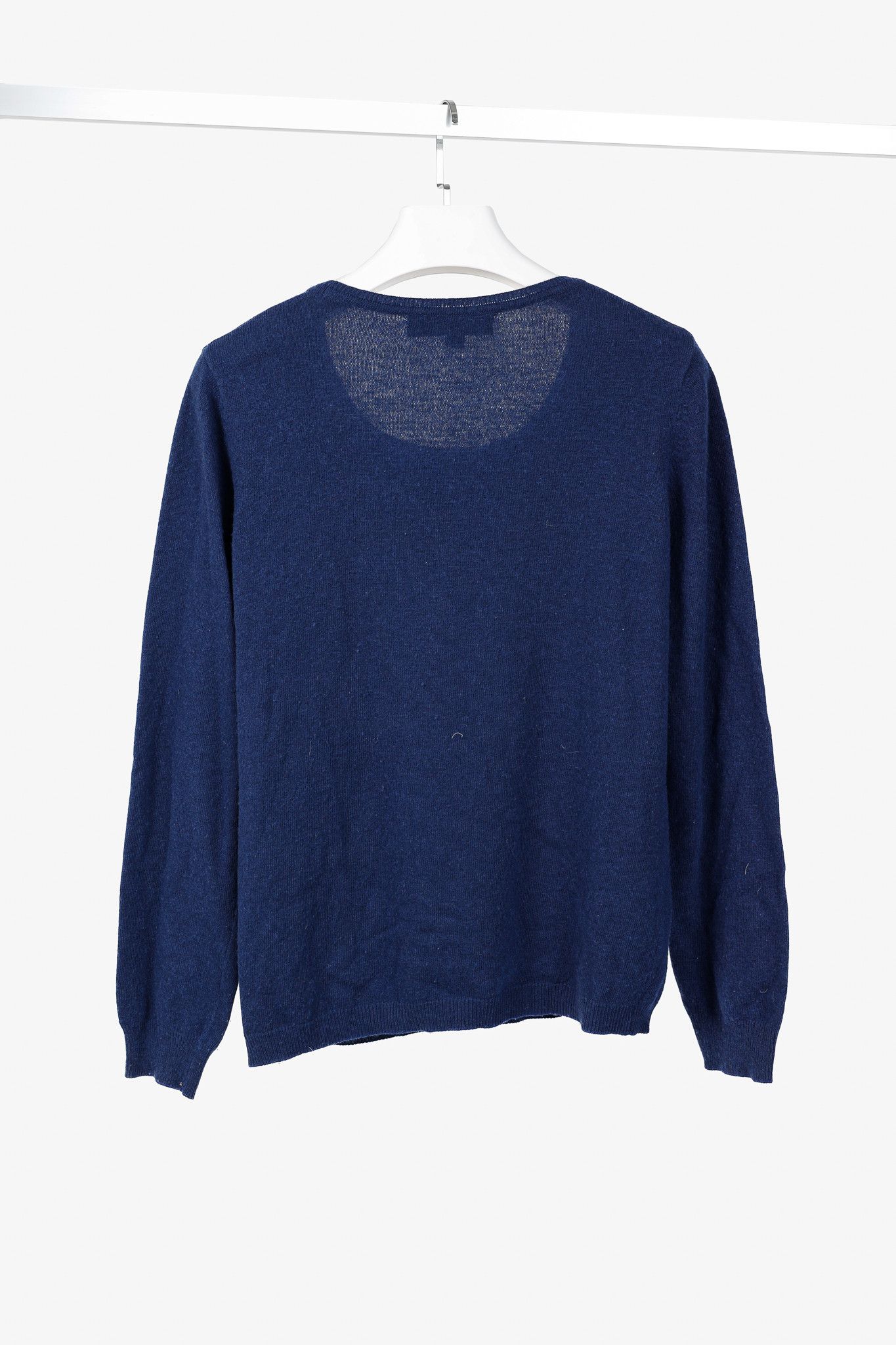 Love Moschino Love Moschino Dark-Blue Wool-Blend Heart Sweater Size M / US 6-8 / IT 42-44 - 2 Thumbnail