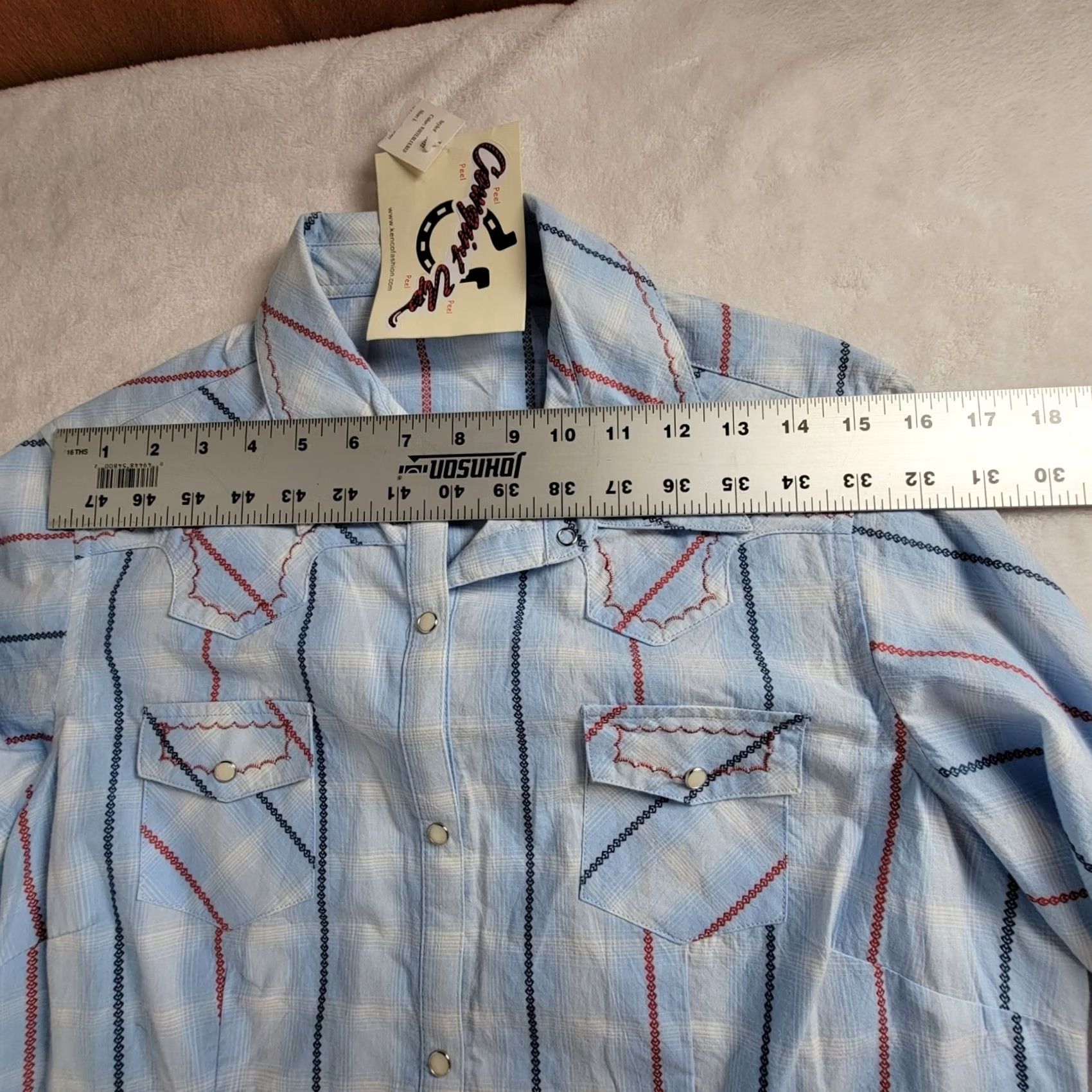 Vintage VINTAGE Cowgirl Up Womens Long-Sleeve Embroidered Snap Western Plaid Shirt Large New Size L / US 10 / IT 46 - 7 Thumbnail