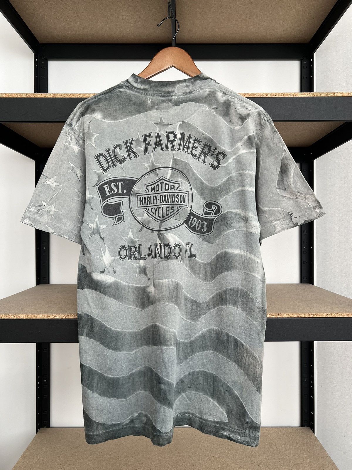 Harley Davidson Vintage 1995 Harley Davidson Flag USA AOP T-shirt Size US L / EU 52-54 / 3 - 2 Thumbnail