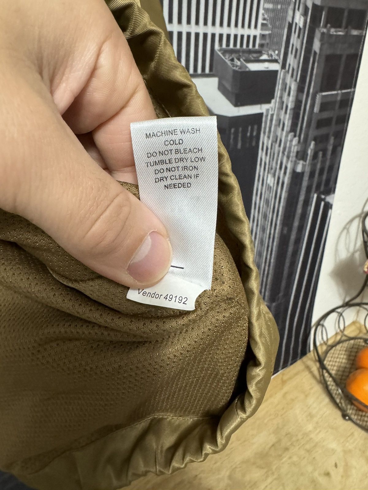 Fear of God 💥Fear of God Essentials Nylon Jacket SZ Medium Tan Size US M / EU 48-50 / 2 - 10 Thumbnail