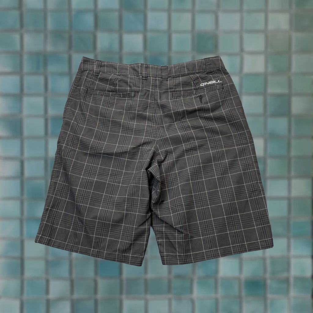 O'Neill VINTAGE O'Neill Shorts Men 34 Gray Chino Windowpane Plaid Viscose Surf Skate y2k Size US 34 / EU 50 - 1 Thumbnail