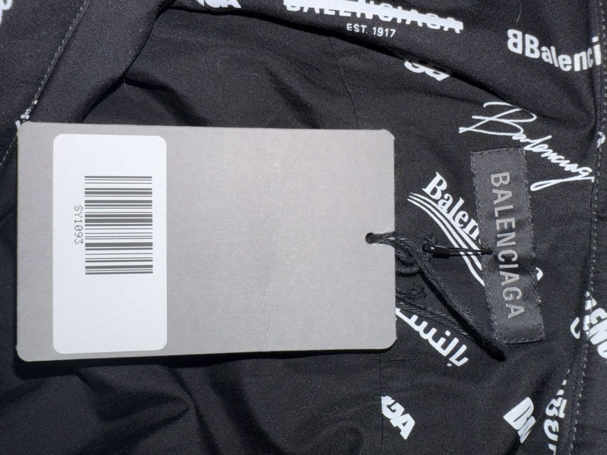 Balenciaga BALENCIAGA Logo-Print Poplin Midi Dress Sz.L Size L / US 10 / IT 46 - 15 Thumbnail