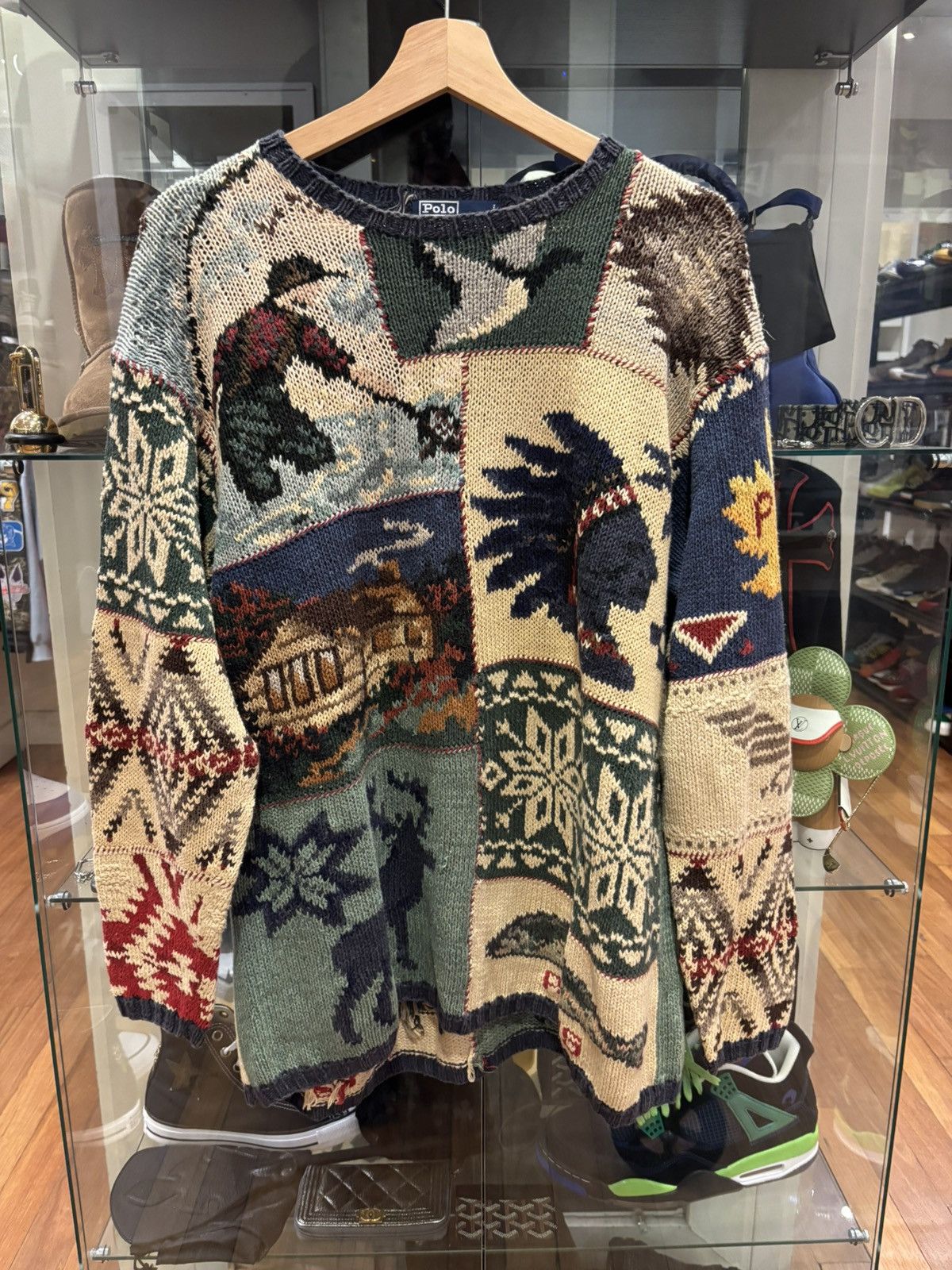 Polo Ralph Lauren Polo Ralph Lauren Patchwork Sweater Size US L / EU 52-54 / 3 - 1 Thumbnail