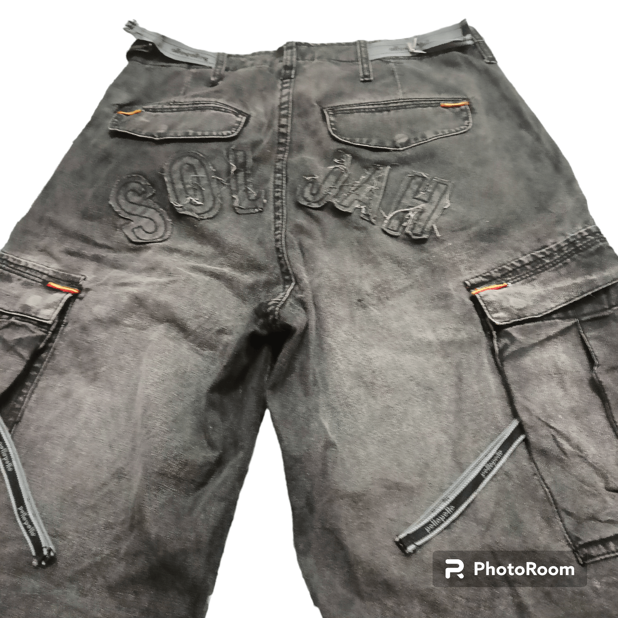 Marc Buchanan × Pelle Pelle Distressed Pelle Pelle Cargo Tactical Bondage Pants Size US 30 / EU 46 - 16 Thumbnail