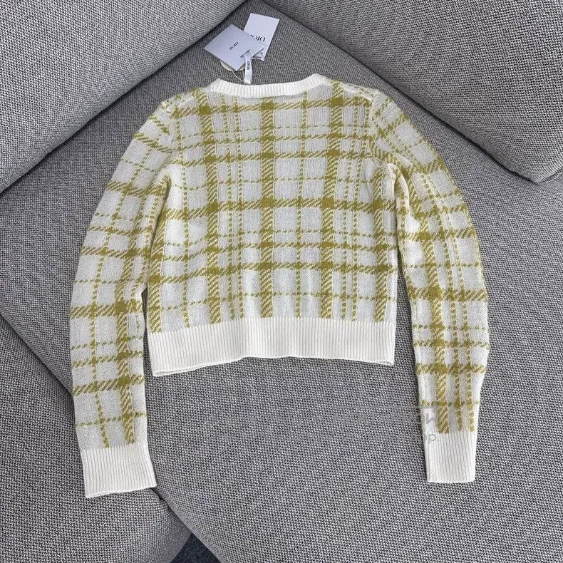 Dior Dior Plaid contrast colour wool sweater long sleeves Size XS / US 0-2 / IT 36-38 - 2 Thumbnail