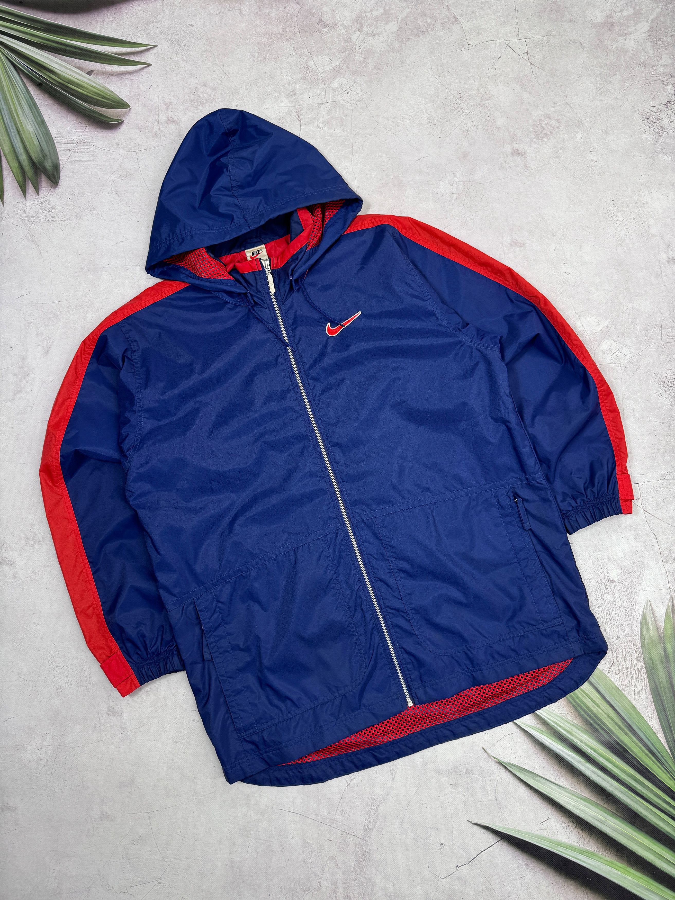 Nike × Vintage Y2K Nike Windbreaker Jacket Nylon Big Back Swoosh Logo Size US L / EU 52-54 / 3 - 8 Thumbnail