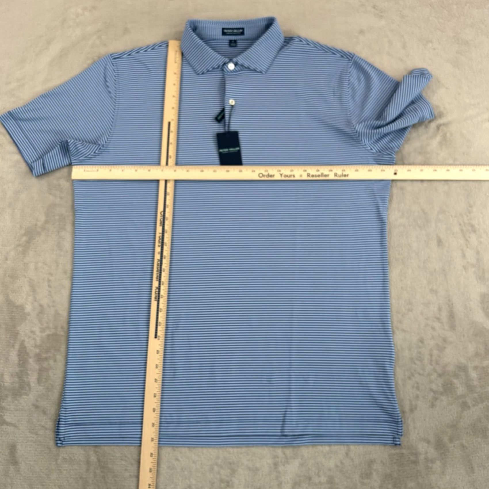 Peter Millar Peter Millar Crown Crafted Ambrose Performance Jersey Polo Shirt Men XL Blue Striped Polo Shirt NWT CXG-DS Size US XL / EU 56 / 4 - 7 Thumbnail