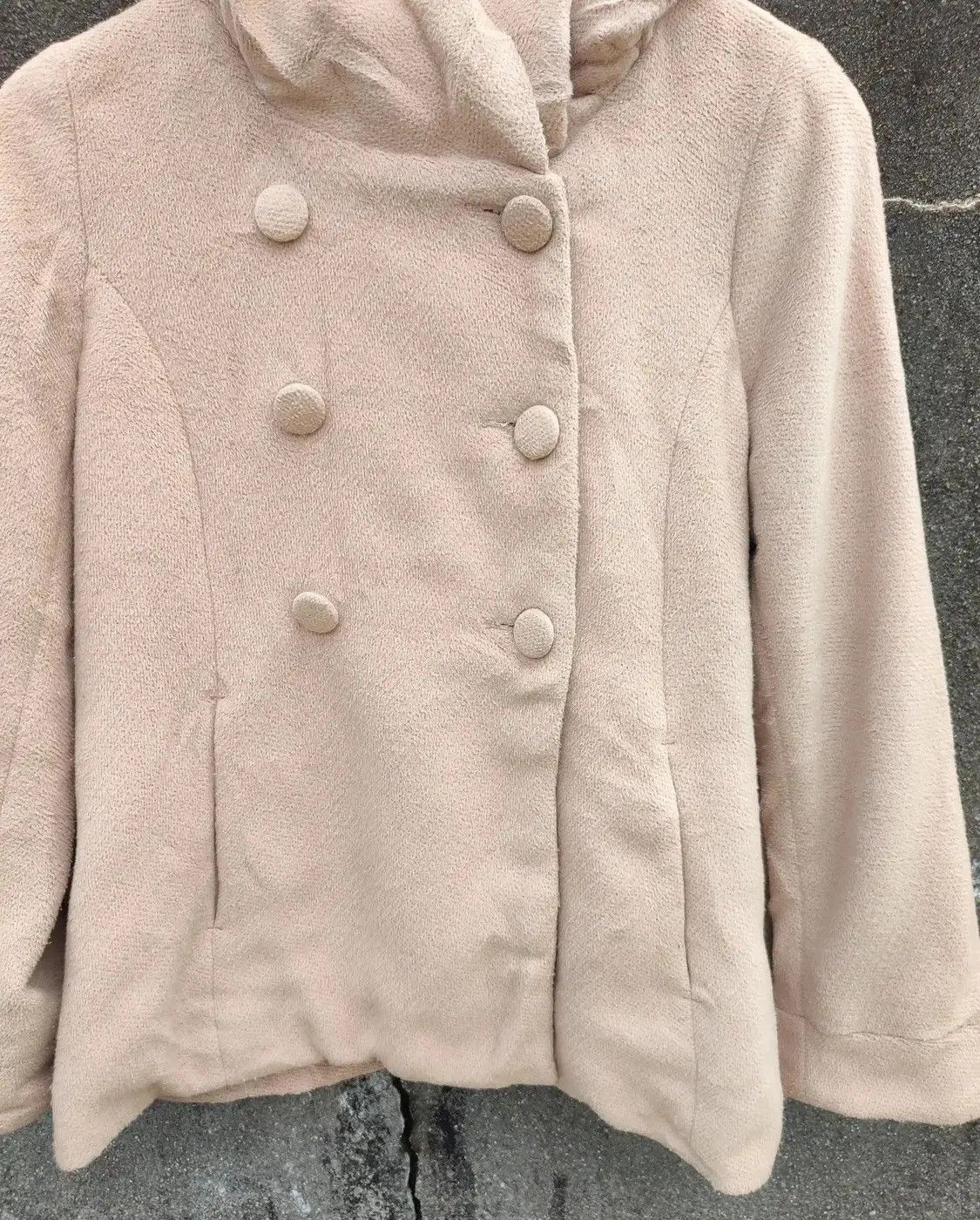 Japanese Brand Military-Inspired Beige Double-Breasted Hooded Coat (Size M) Size M / US 6-8 / IT 42-44 - 3 Thumbnail