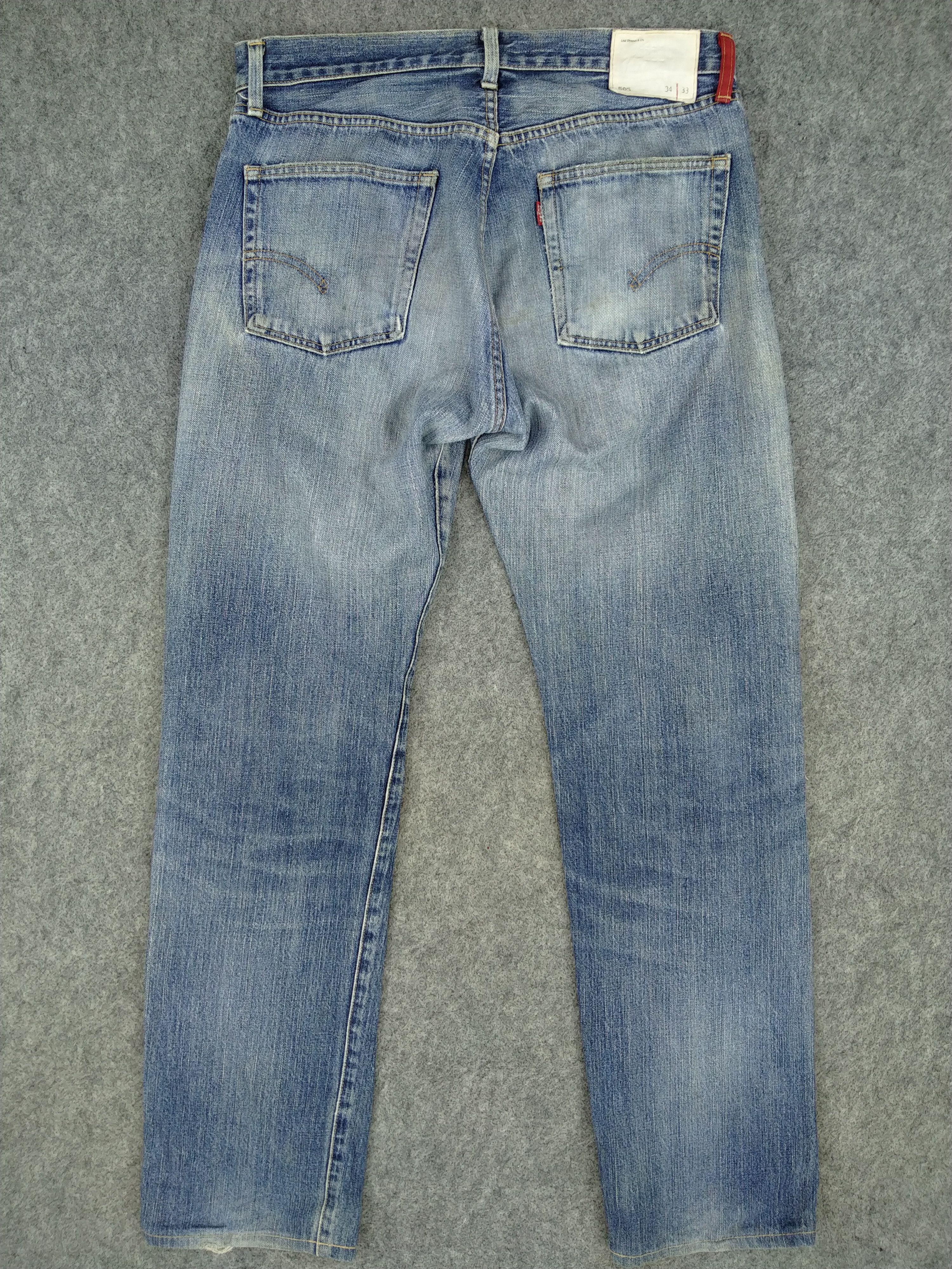 Levi's Blue Distressed Vintage Levi's 505 Jeans 33x31.5 Denim JN961 Size US 33 - 2 Thumbnail
