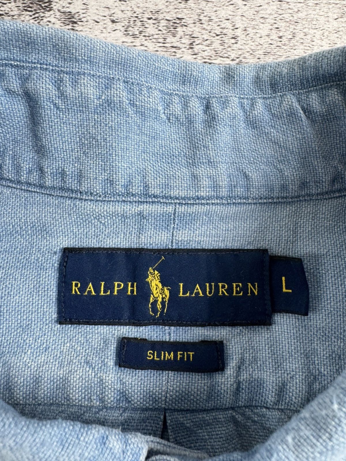 Polo Ralph Lauren Polo Ralph Lauren Denim Jeans Blank Button Shirt T Shirt Size US L / EU 52-54 / 3 - 13 Thumbnail
