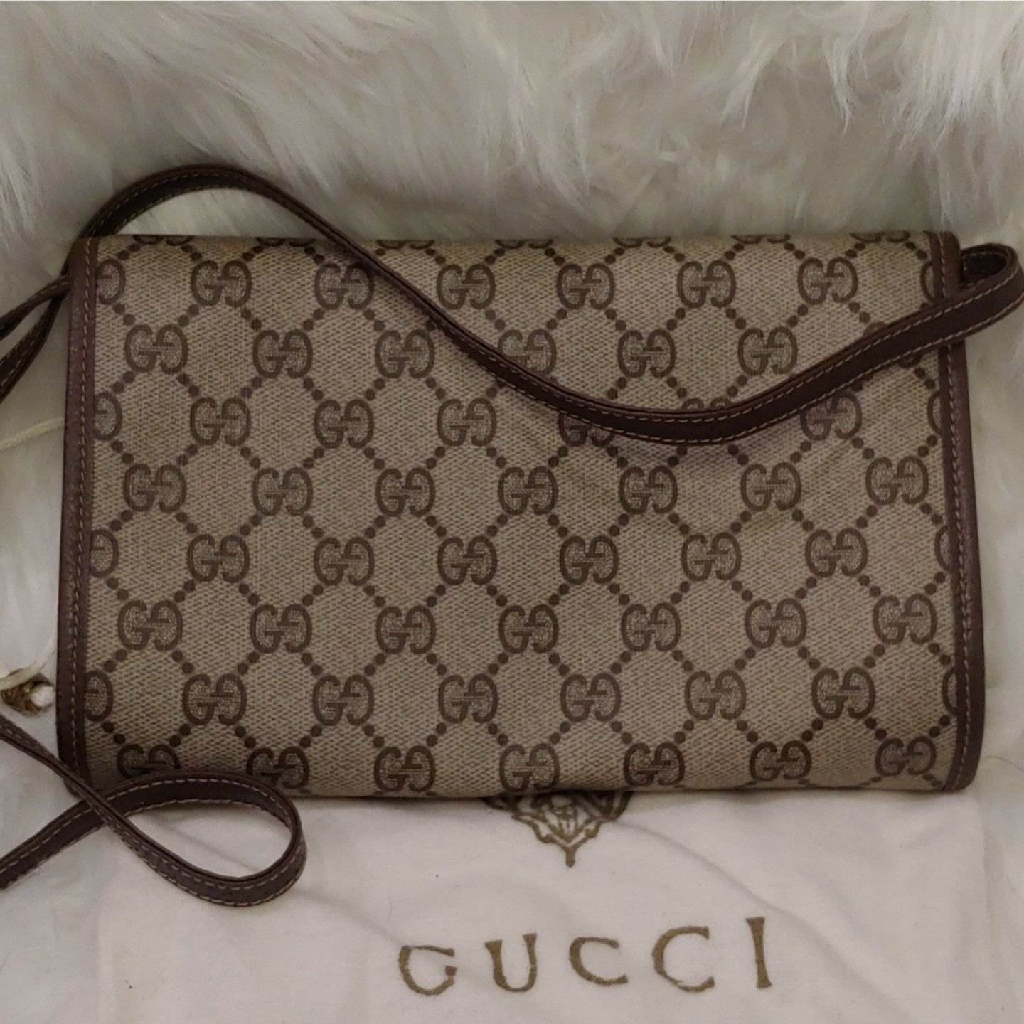 Gucci Vintage Gucci Interlocking GG Monogram Supreme Clutch Size ONE SIZE - 2 Thumbnail
