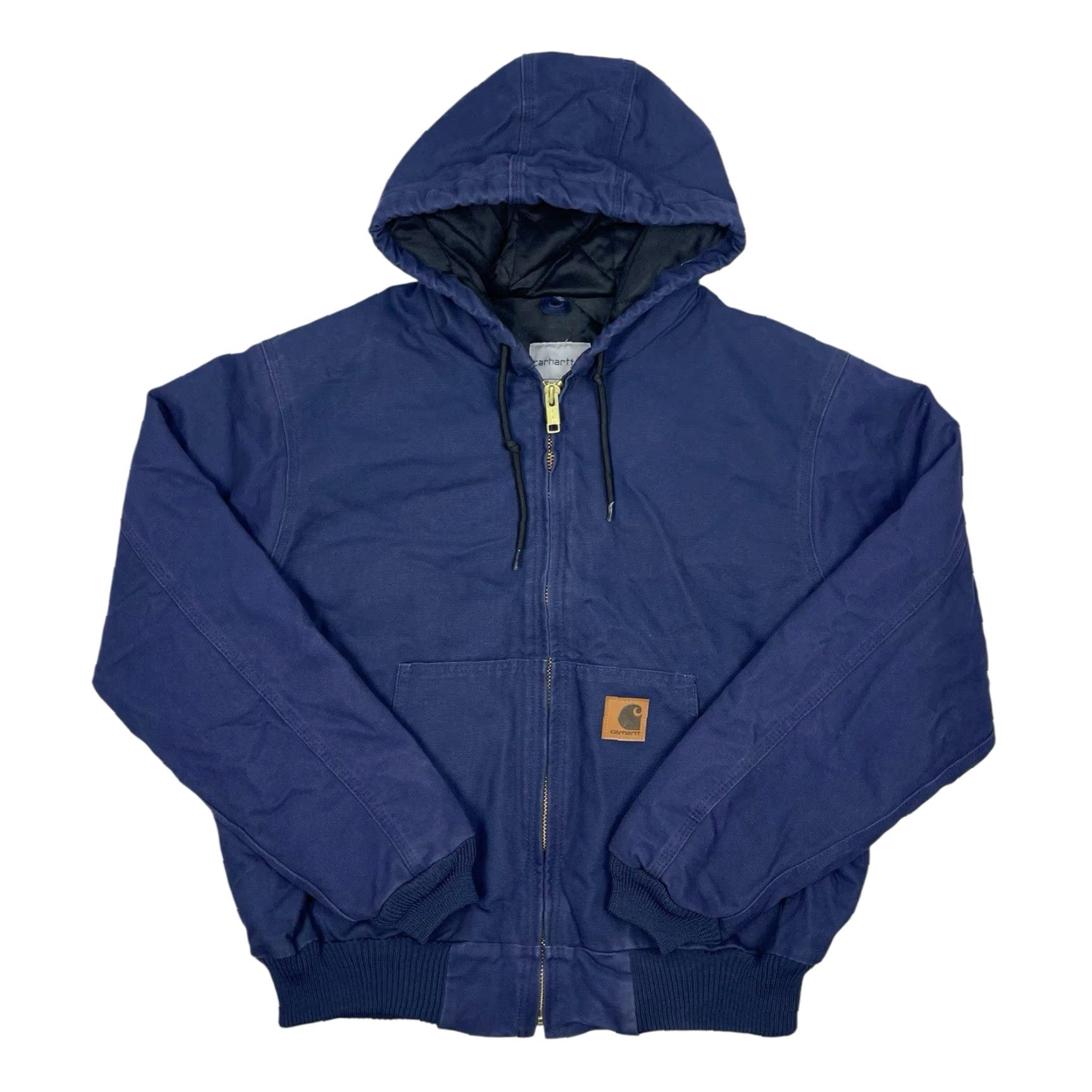 Carhartt VINTAGE Carhartt Jacket J140 Navy Quilt Lined Full Zip Designed By Rental Mens Large Size US L / EU 52-54 / 3 - 2 Thumbnail