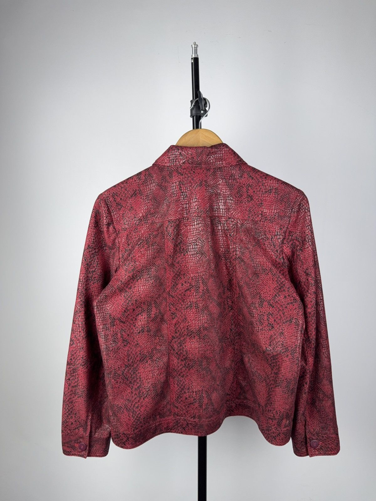 Other Avant-Garde Red Snakeskin Jacket – Artwear Faux Leather Size M / US 6-8 / IT 42-44 - 7 Thumbnail