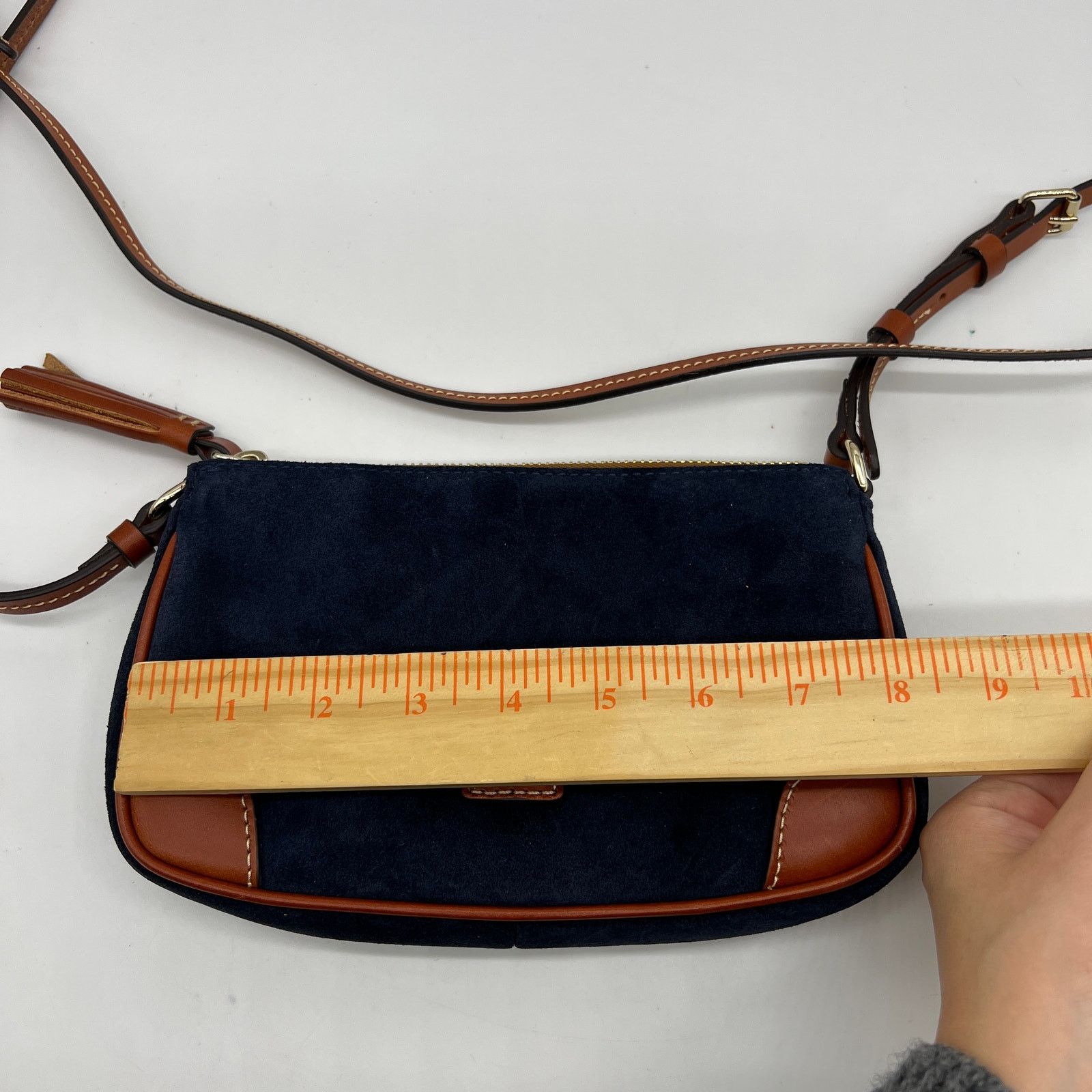 Dooney & Bourke Dooney & Bourke Suede Slim Crossbody Bags Navy Size ONE SIZE - 13 Thumbnail