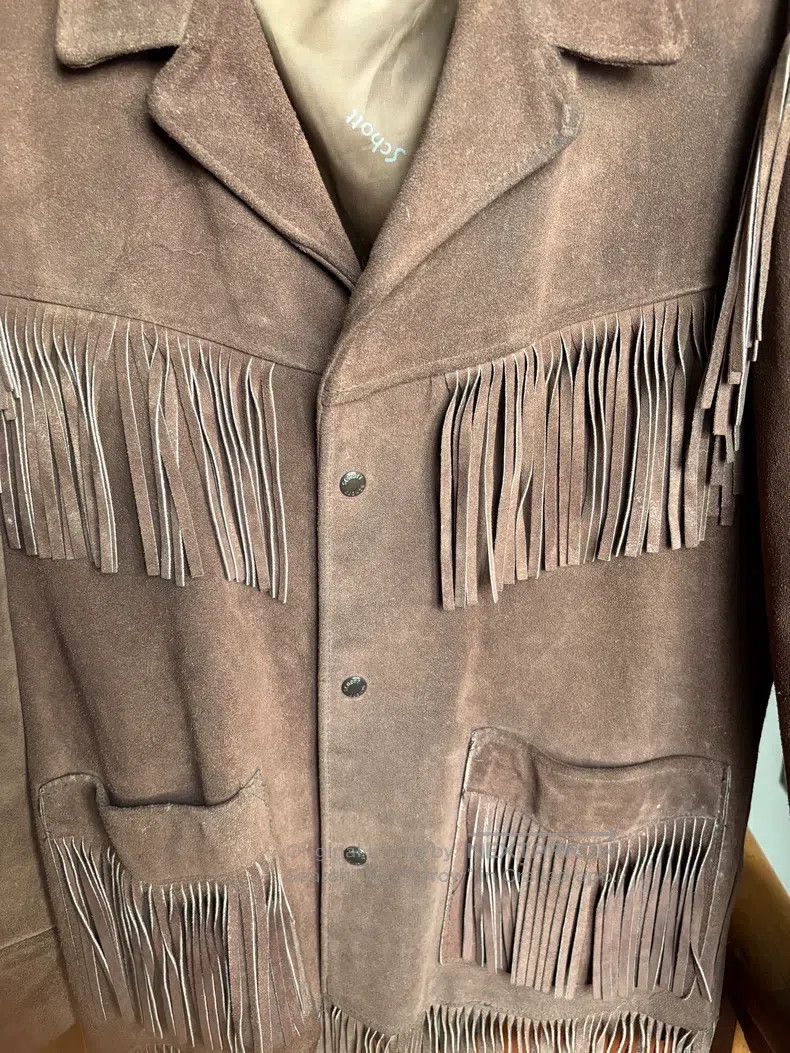 Schott Schott Vintage western fringed leather jacket Size US L / EU 52-54 / 3 - 3 Thumbnail