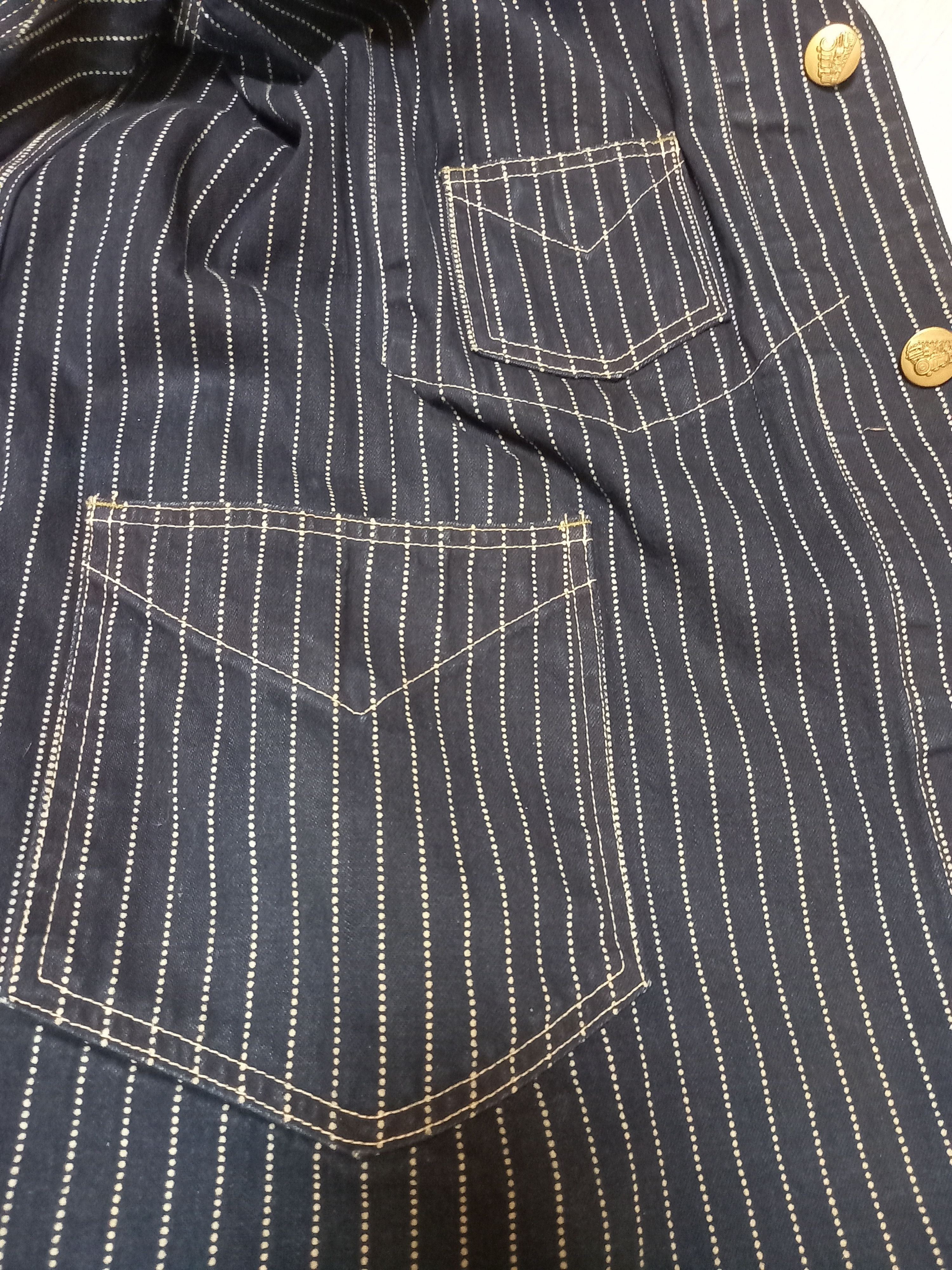 Sugar Cane Toyo Enterprise Sugar Cane Wabash Stripe Jacket Indigo Size US L / EU 52-54 / 3 - 12 Thumbnail