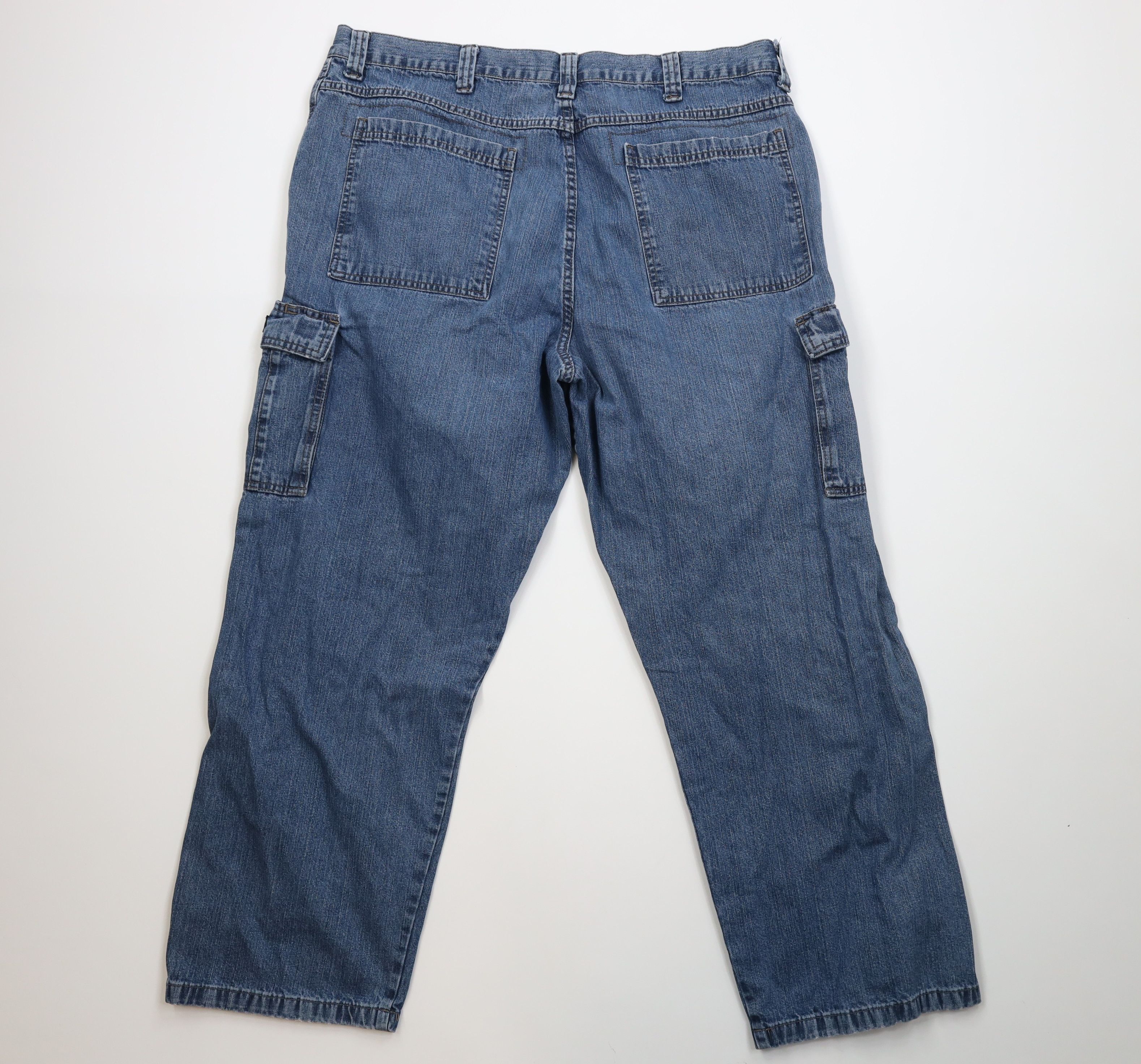 Wrangler Vintage Wrangler Fit Wide Leg Dungaree Cargo Jeans Blue Size US 40 / EU 56 - 11 Thumbnail