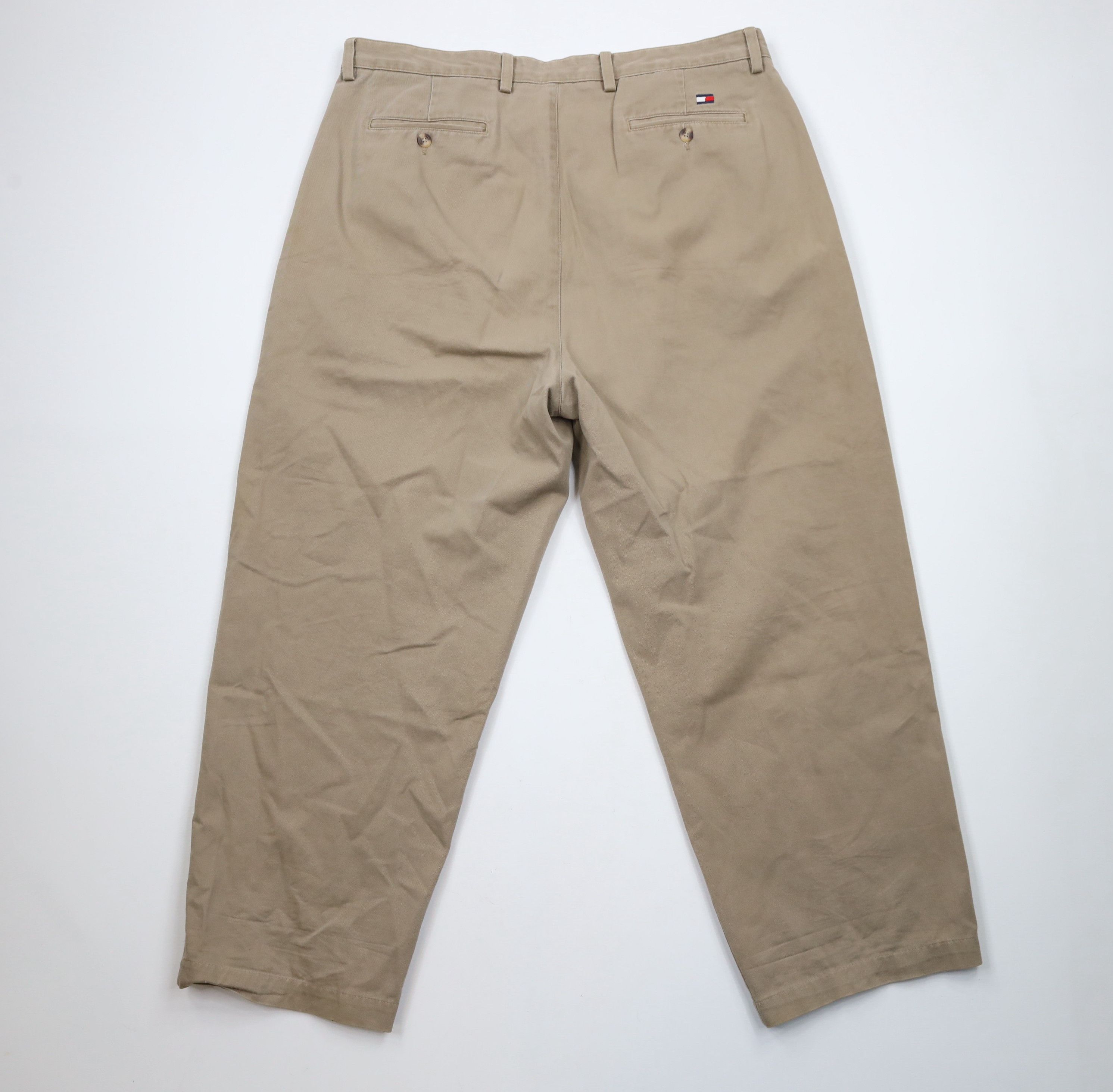 Tommy Hilfiger × Vintage Vintage 90s Tommy Hilfiger Pleated Wide Leg Chino Pants Size US 40 / EU 56 - 9 Thumbnail