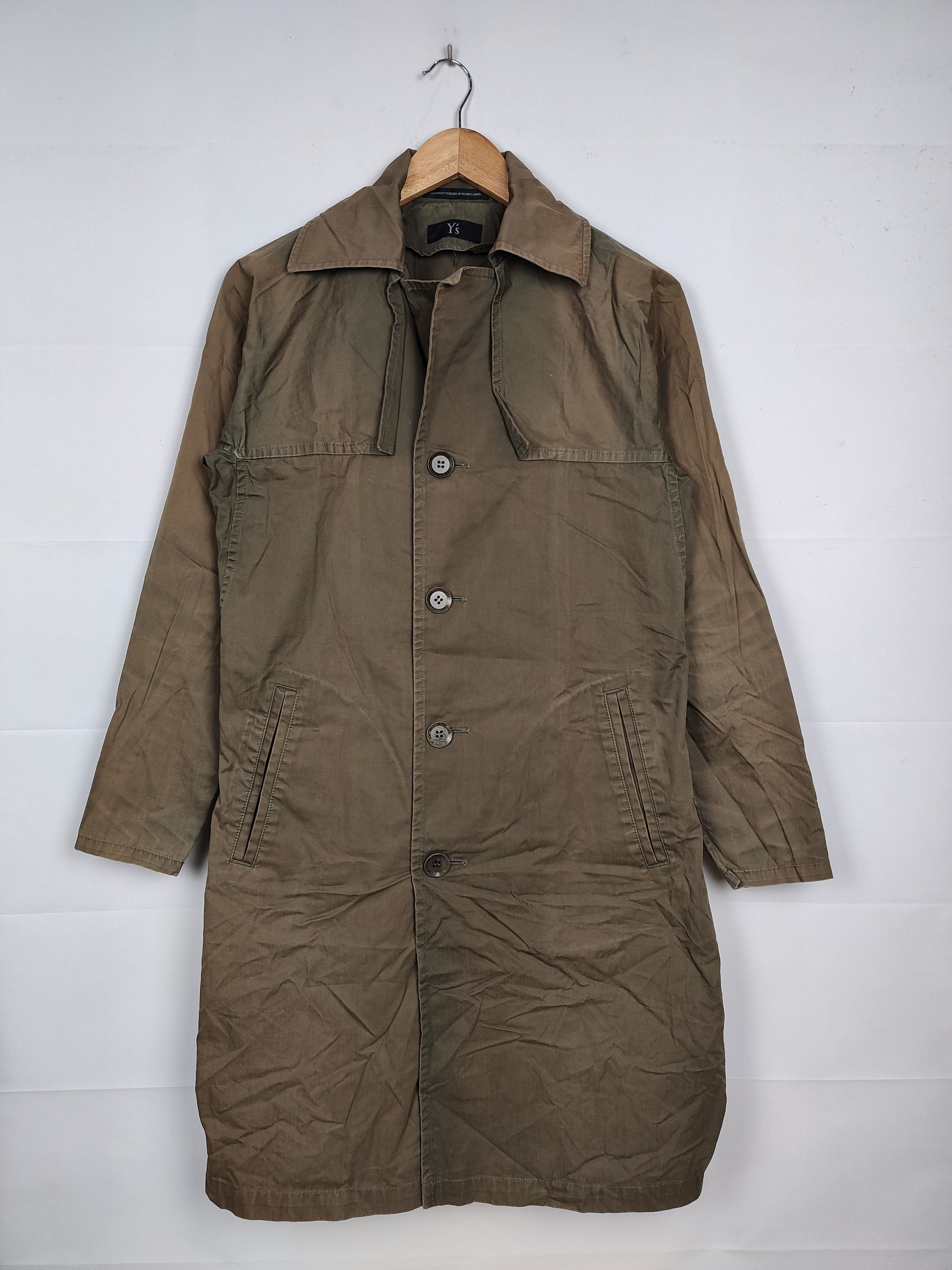 1980’s Y’s yohji yamamoto vintage coat Yohji Yamamoto dark blue oversized sculptural coat — 1980s