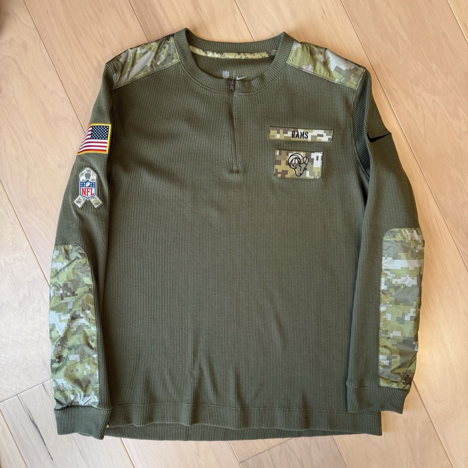 Nike Los Angeles Rams Salute To Service Waffle Knit Shirt Large Size US L / EU 52-54 / 3 - 2 Thumbnail
