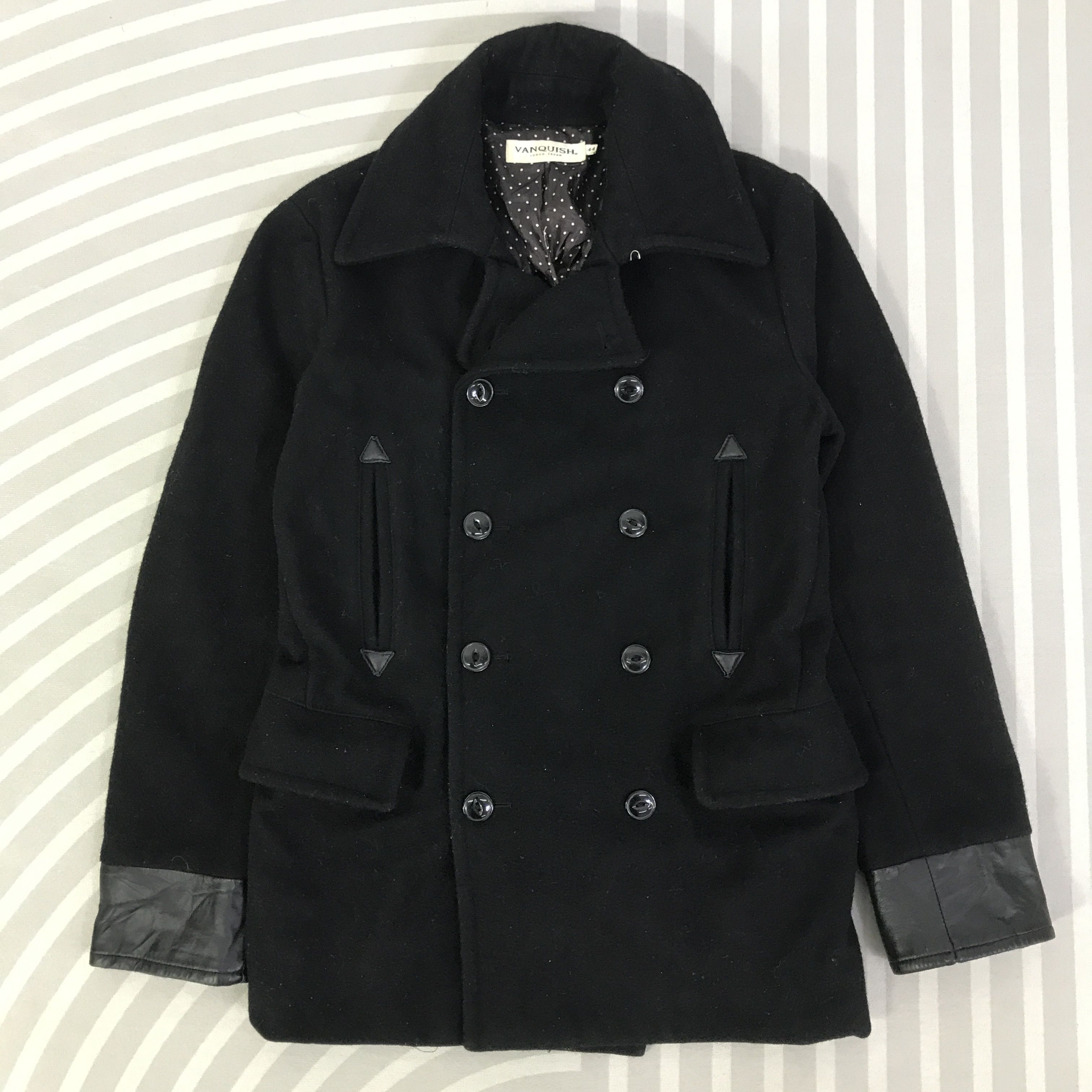 Vanquish Vintage Vanquish Double breasted Black Wool Jacket K100B1 Size US S / EU 44-46 / 1 - 1 Thumbnail