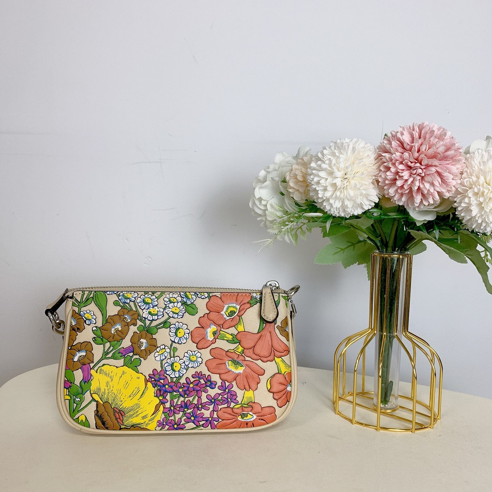 Coach COACH CR365 NOLITA 19 WITH FLORAL PRINT IN IVORY MULTI Size ONE SIZE - 2 Thumbnail