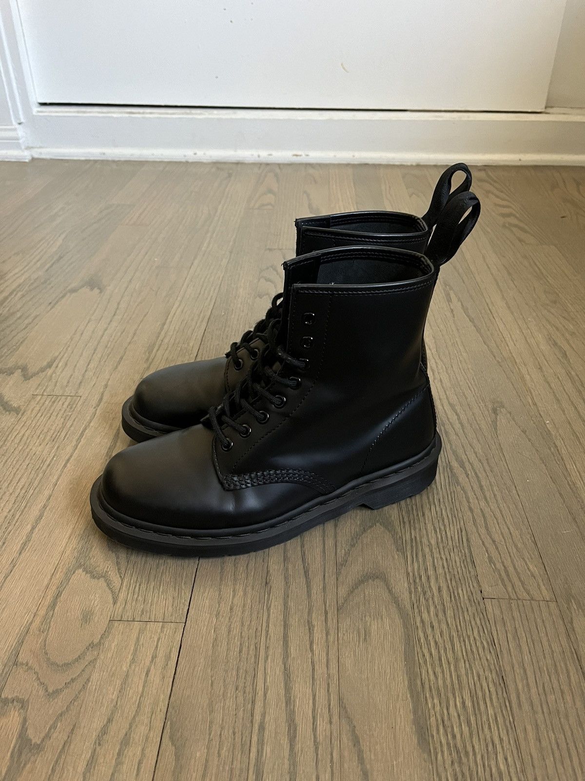 image of Dr Martens 1460 Mono Shoes in Black, Men's (Size 8)
