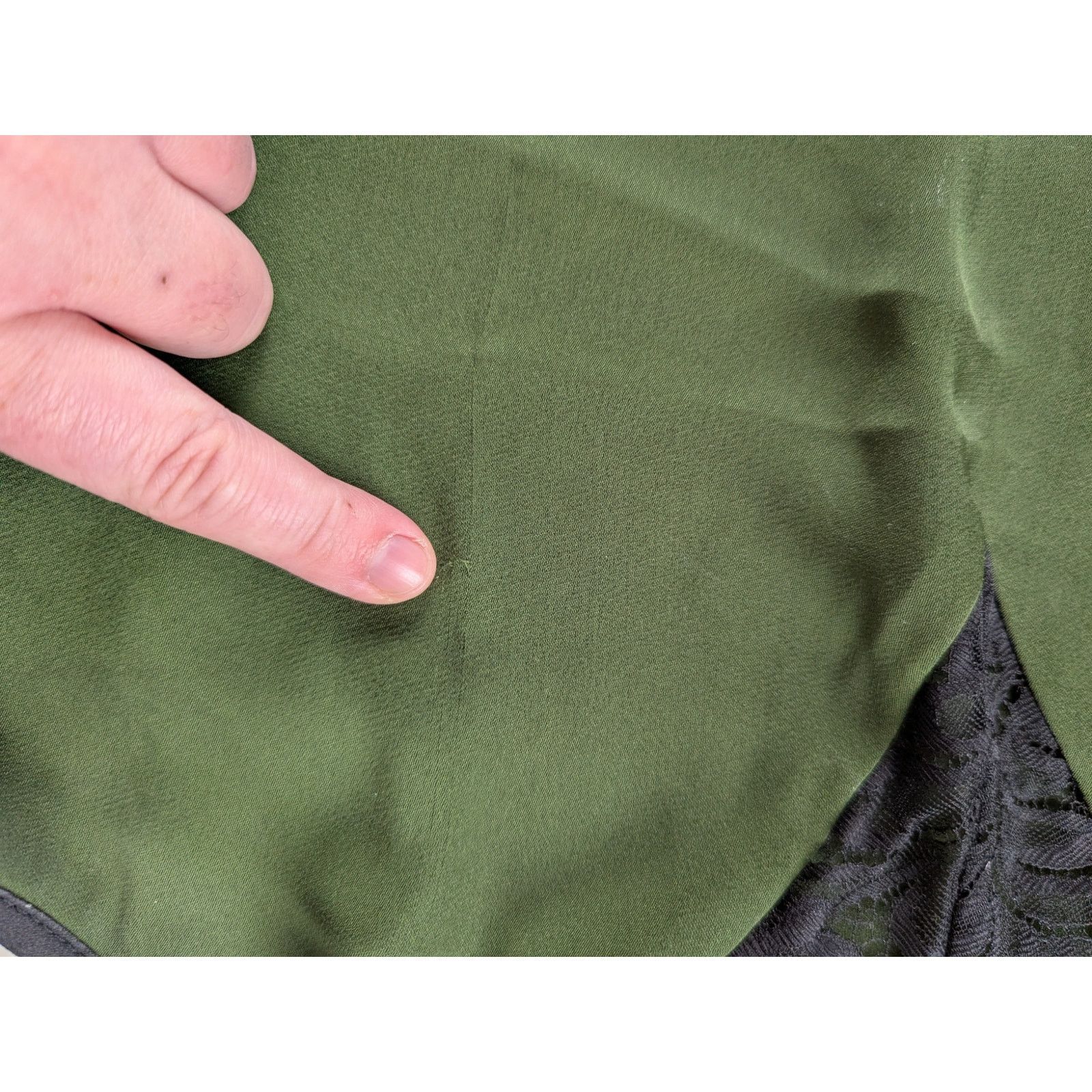 Express Express Satin Camisole Womens Small Green Black Lace Y2K Size S / US 4 / IT 40 - 5 Thumbnail