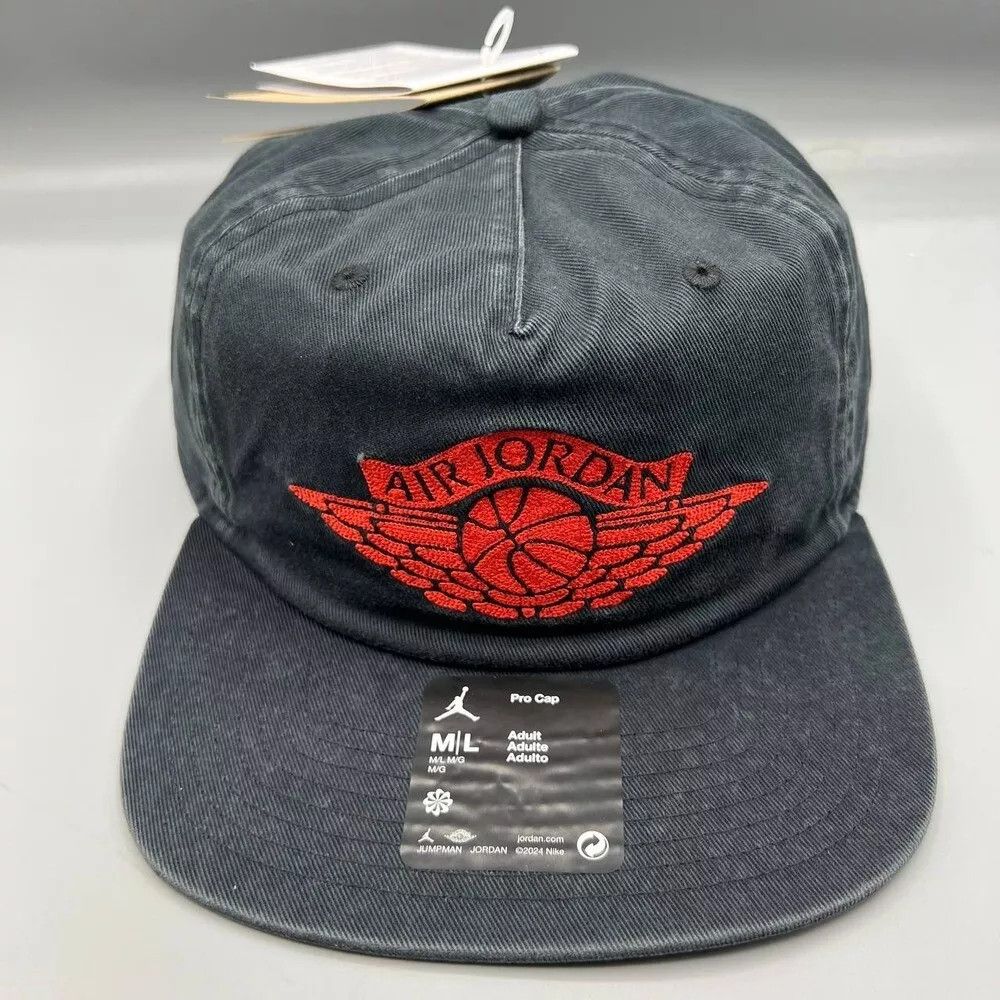 Jordan Brand Air Jordan Wings Hat Men M-L Denim Washed Jumpman Strap Back Size ONE SIZE - 1 Thumbnail