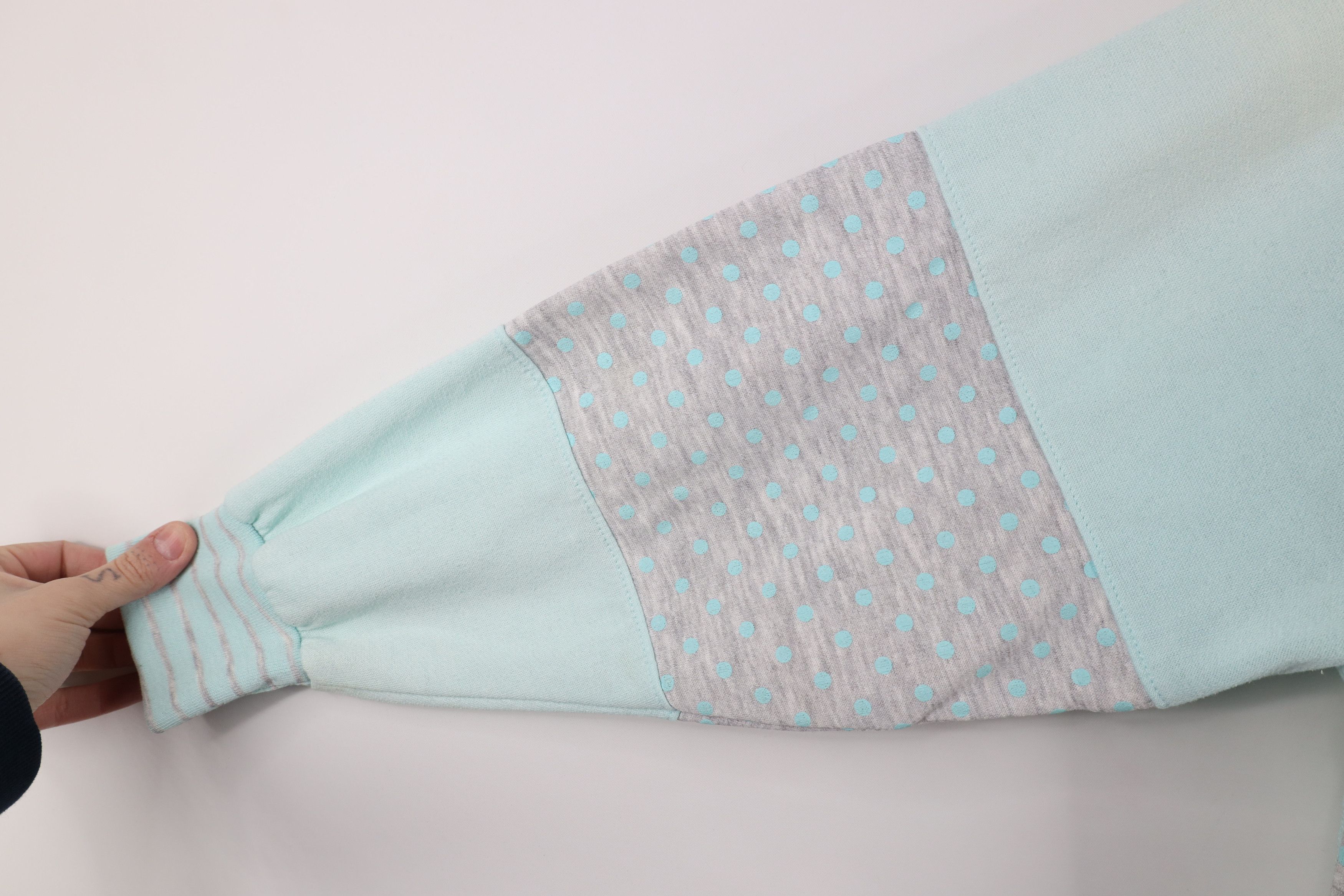 Vintage Vintage 90s Streetwear Block Polka Dot Collared Sweatshirt Size M / US 6-8 / IT 42-44 - 7 Thumbnail