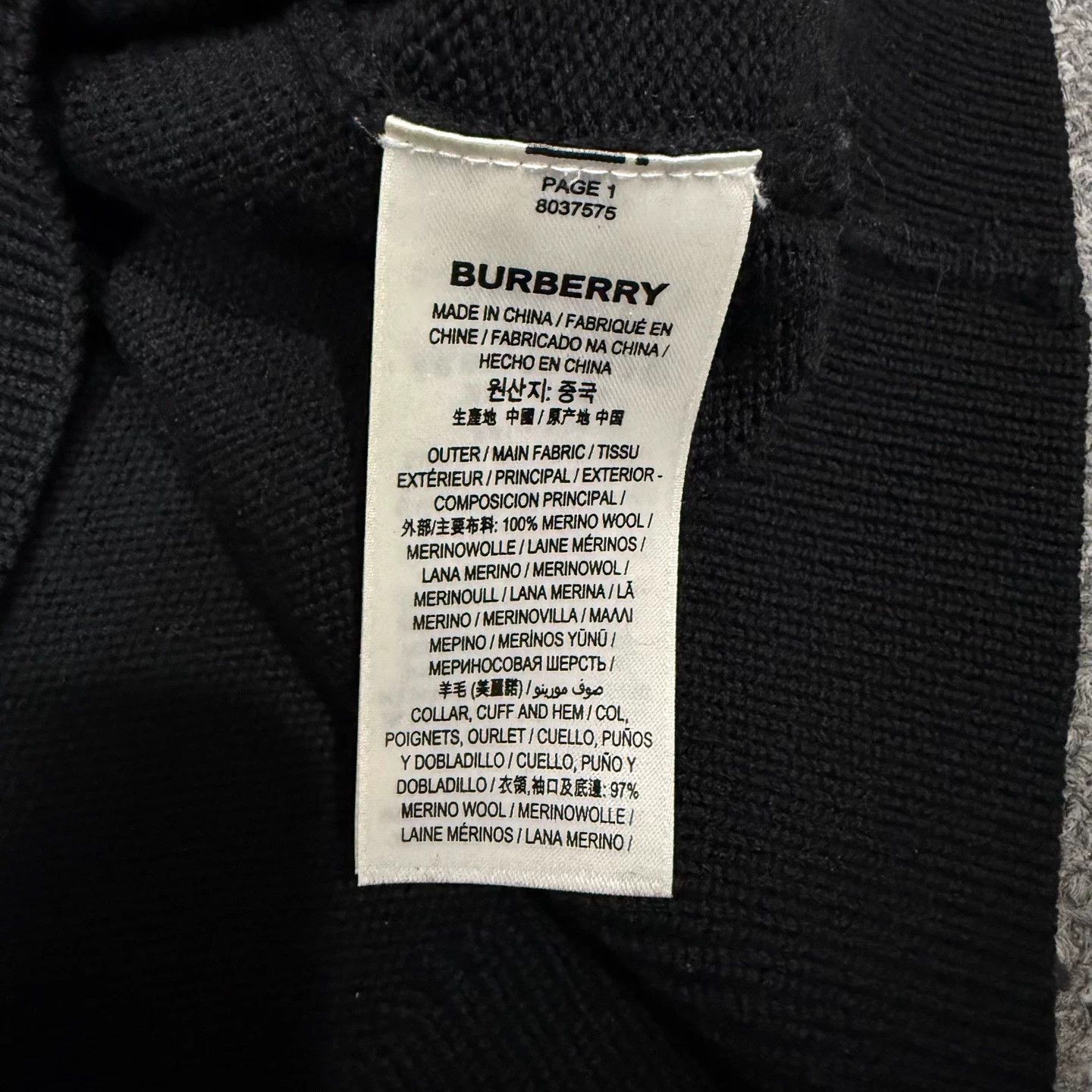 Burberry Burberry Black Love Wool Knit Sweater L Size US L / EU 52-54 / 3 - 4 Thumbnail